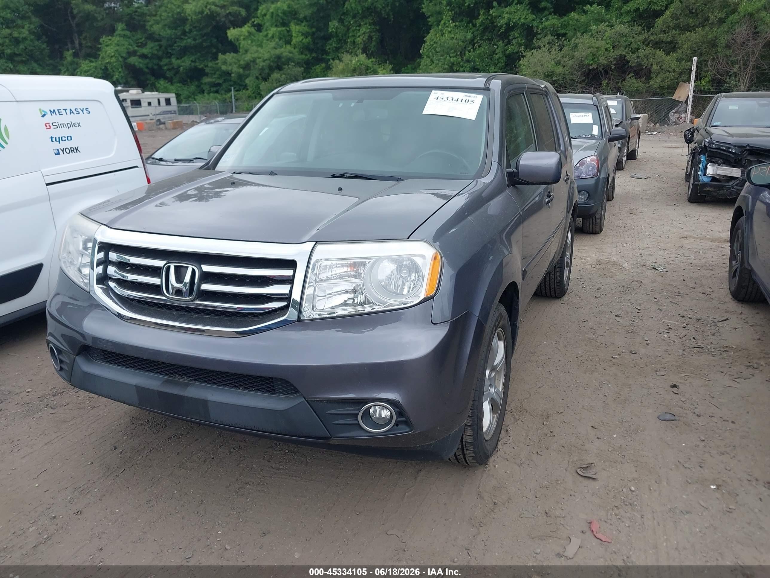 2015 Honda Pilot Ex-l Серый vin: 5FNYF4H59FB014563