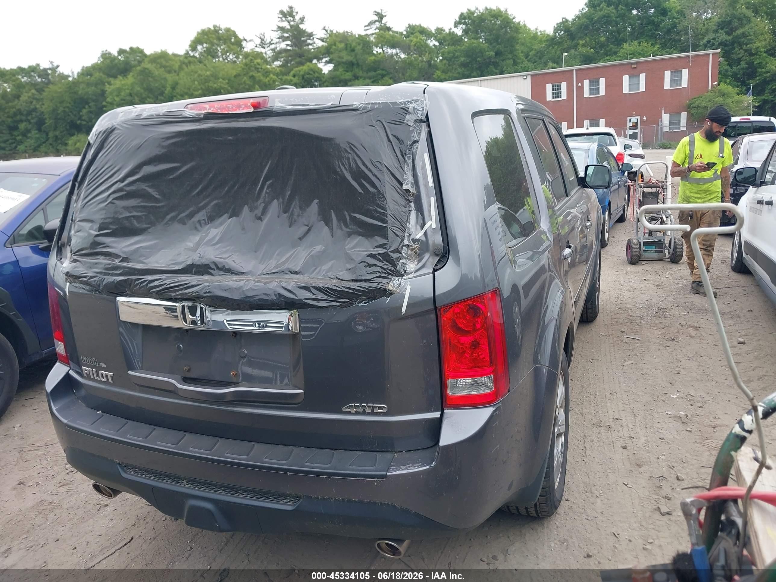 2015 Honda Pilot Ex-l Серый vin: 5FNYF4H59FB014563