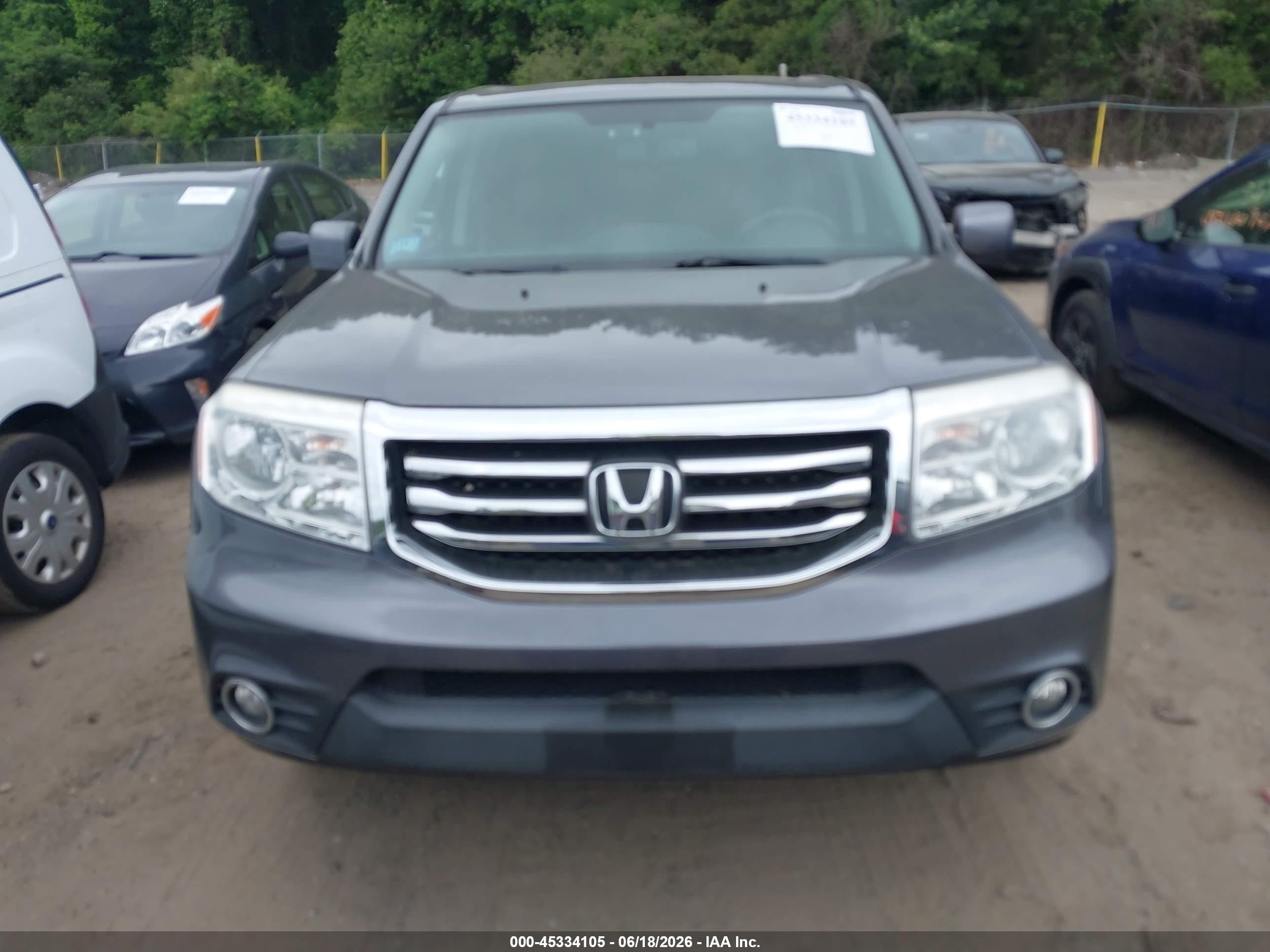 2015 Honda Pilot Ex-l Серый vin: 5FNYF4H59FB014563
