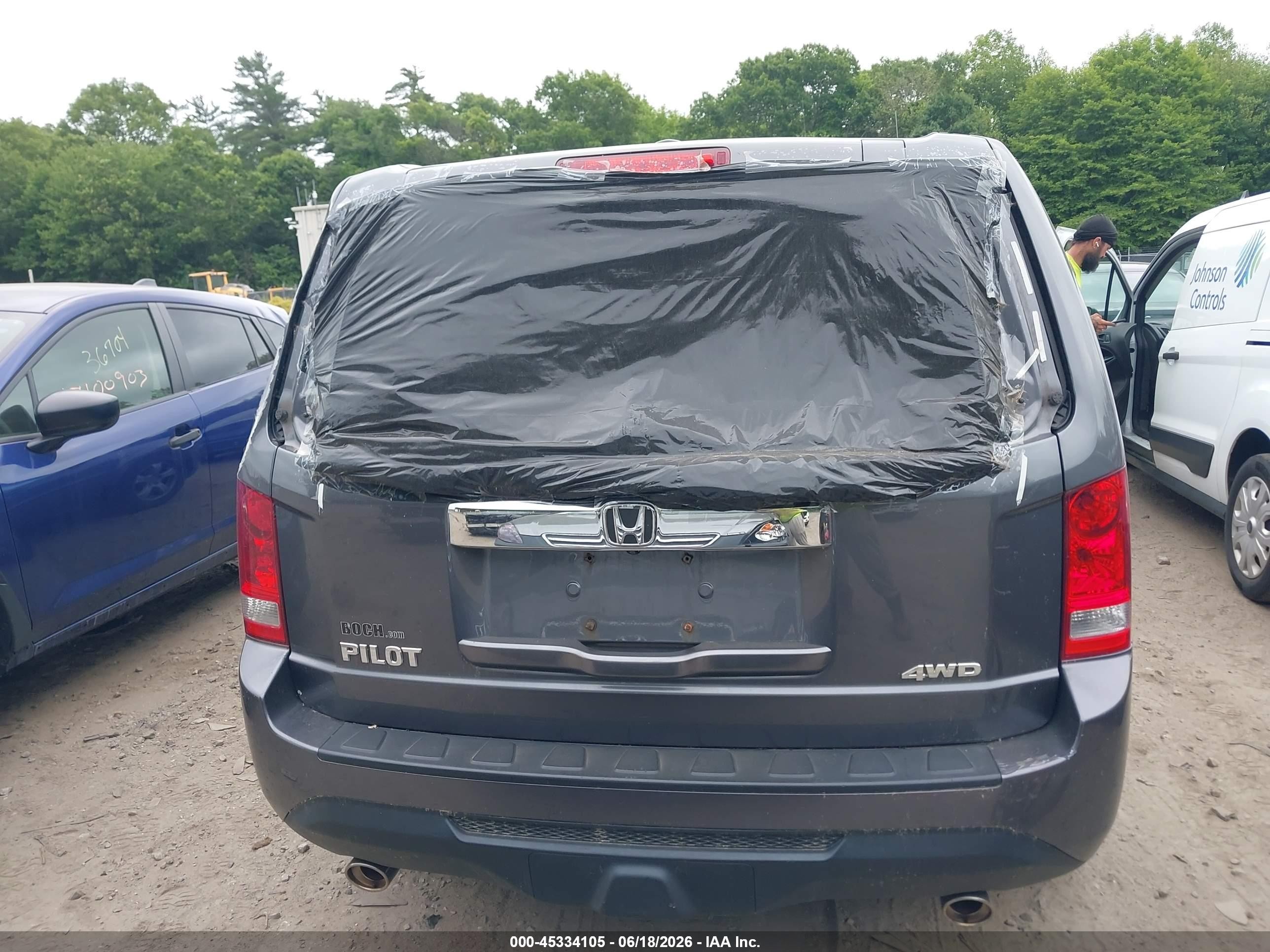 2015 Honda Pilot Ex-l Серый vin: 5FNYF4H59FB014563