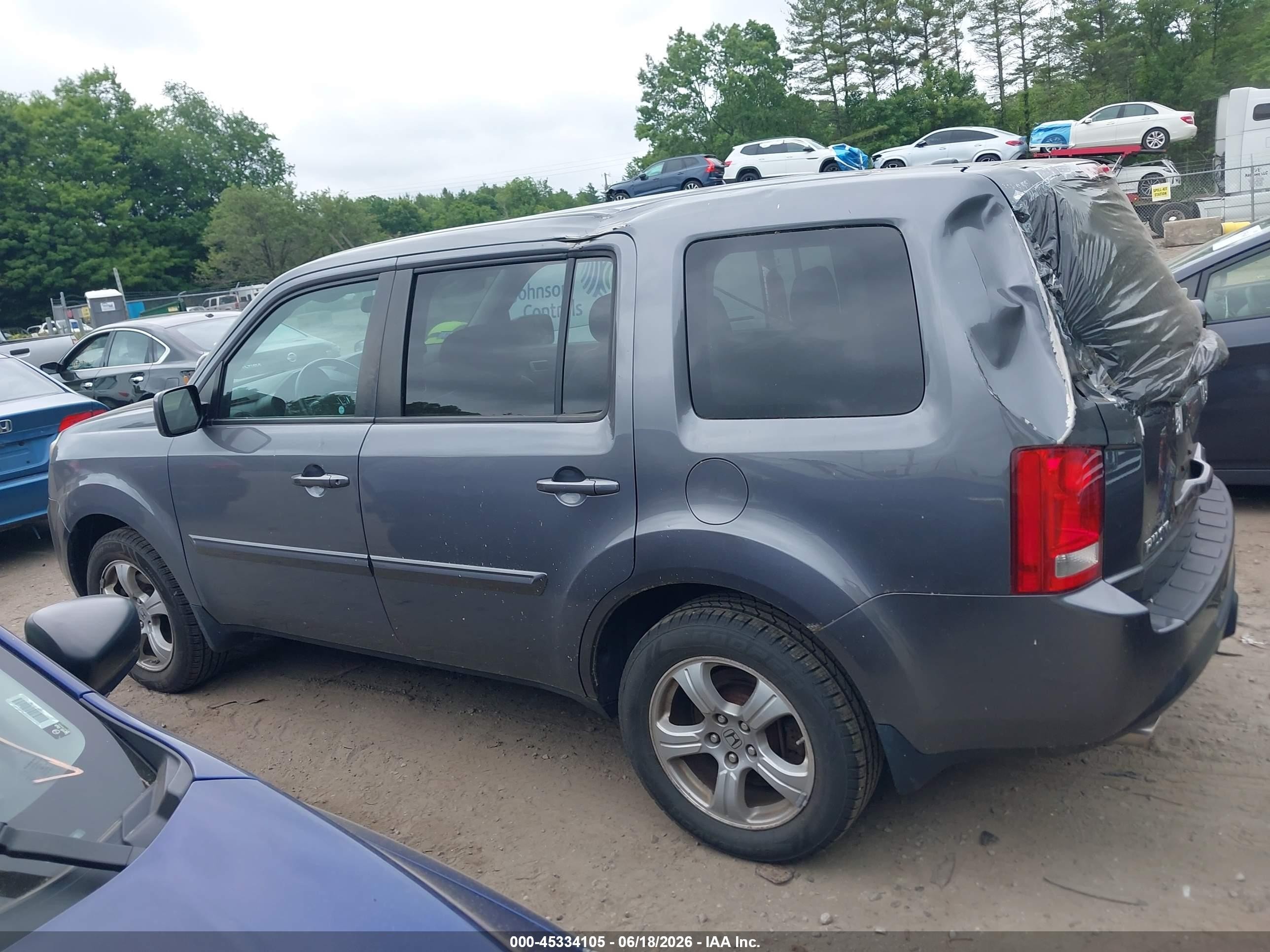 2015 Honda Pilot Ex-l Серый vin: 5FNYF4H59FB014563