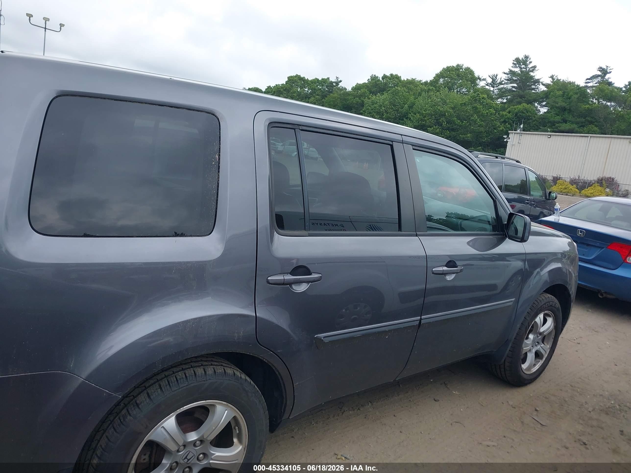 2015 Honda Pilot Ex-l Серый vin: 5FNYF4H59FB014563