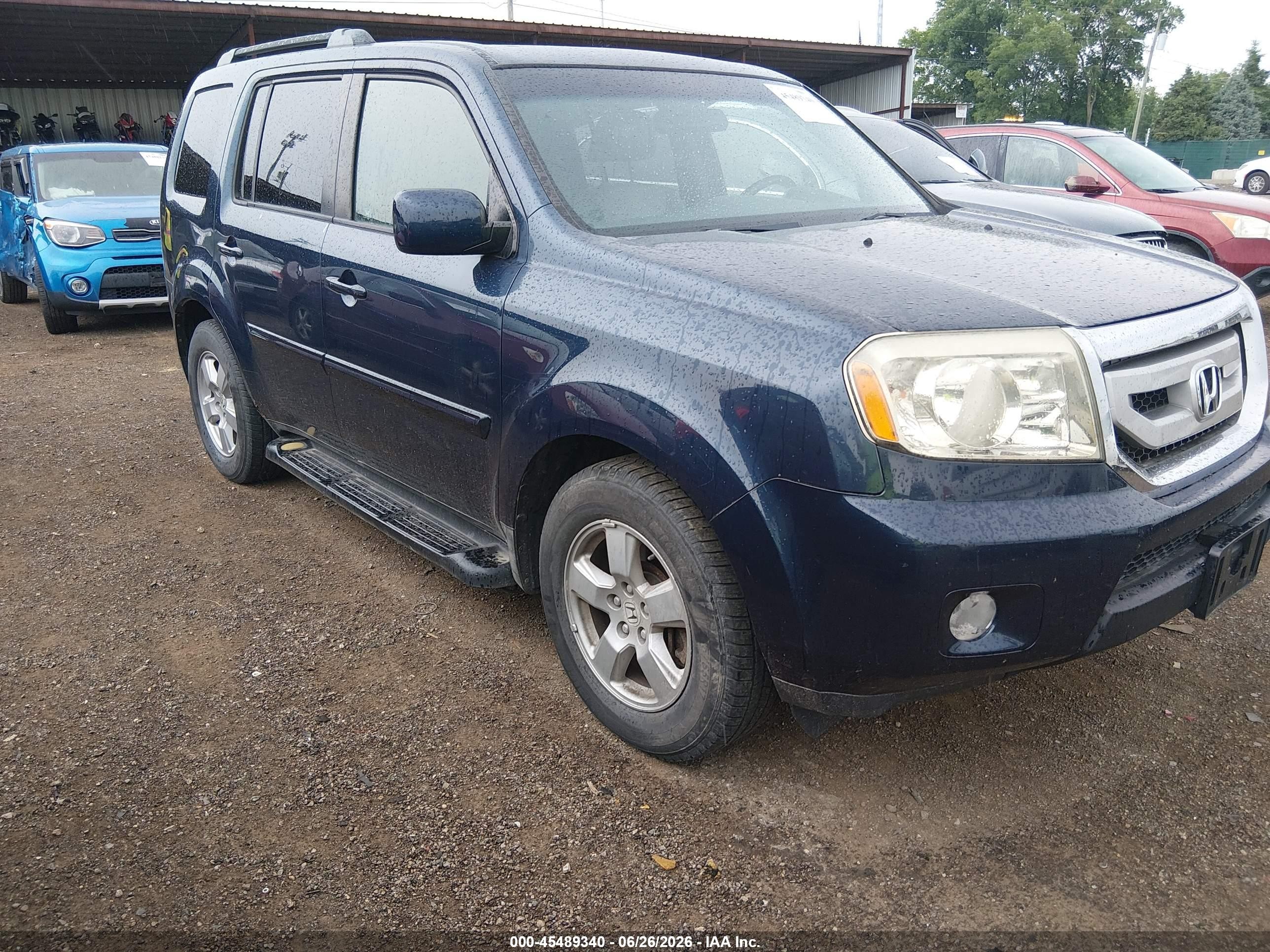 2010 Honda Pilot Ex-l Blue vin: 5FNYF4H5XAB001135