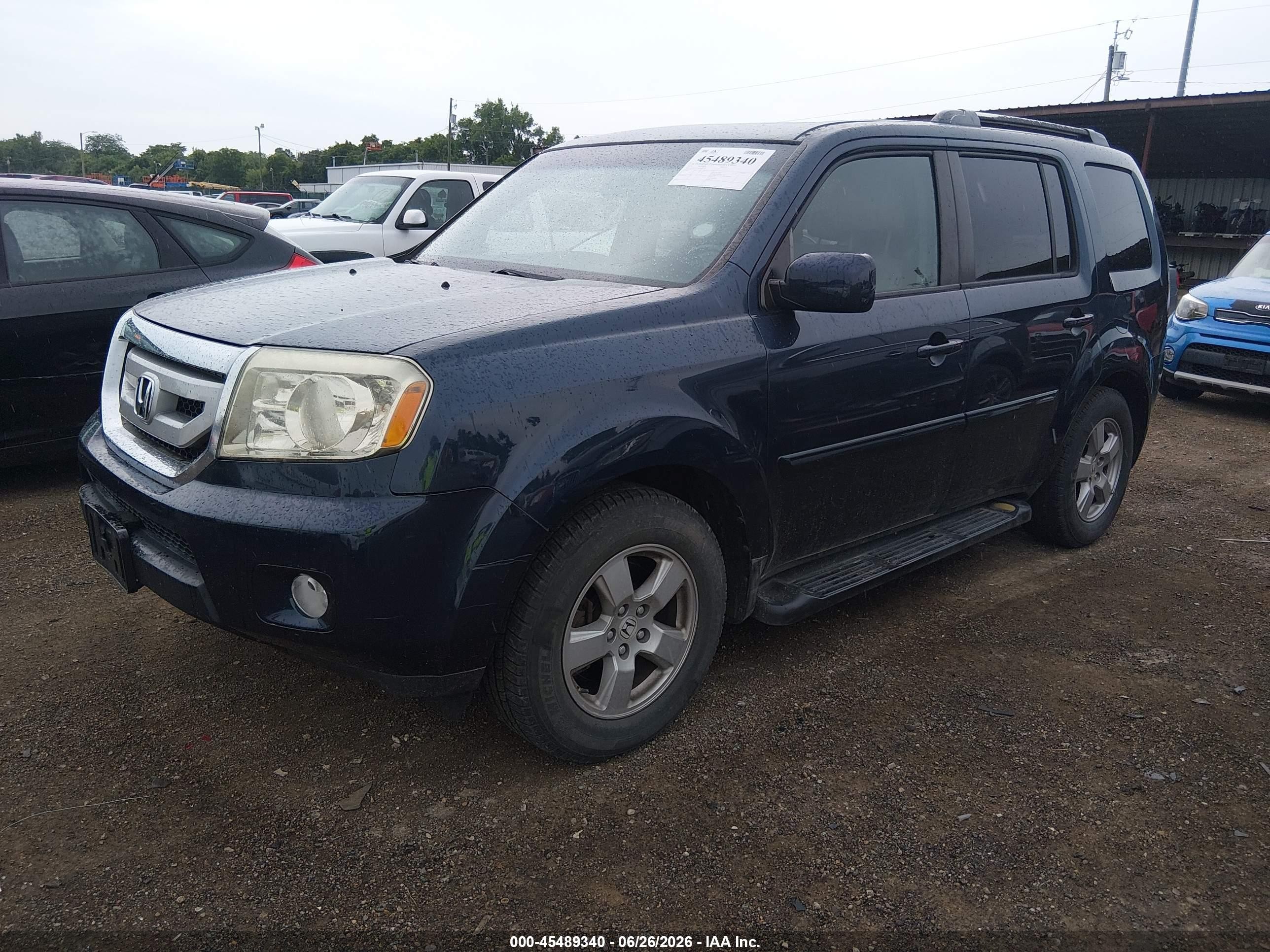 2010 Honda Pilot Ex-l Blue vin: 5FNYF4H5XAB001135