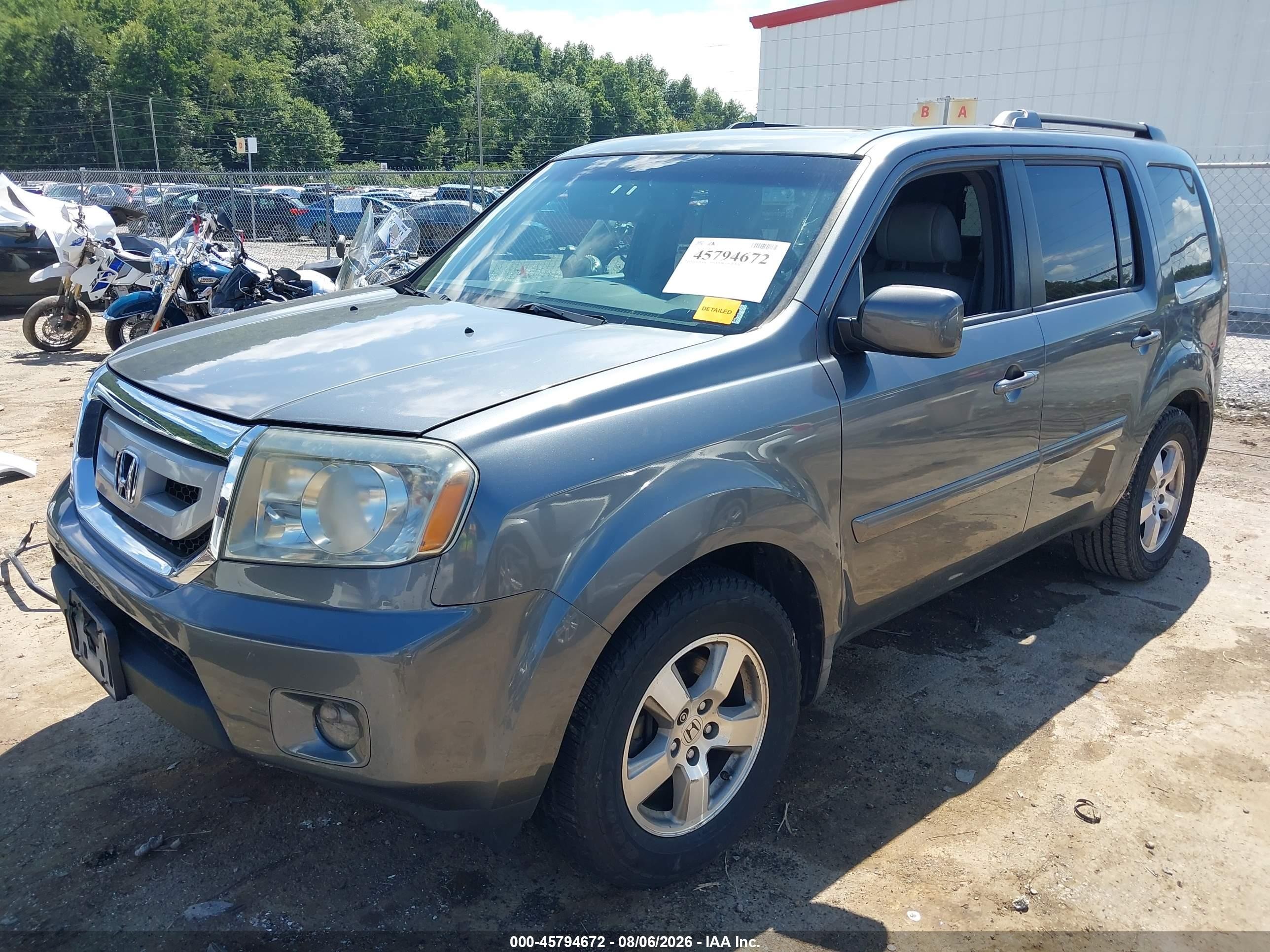 2010 Honda Pilot Ex-l Gray vin: 5FNYF4H5XAB008408