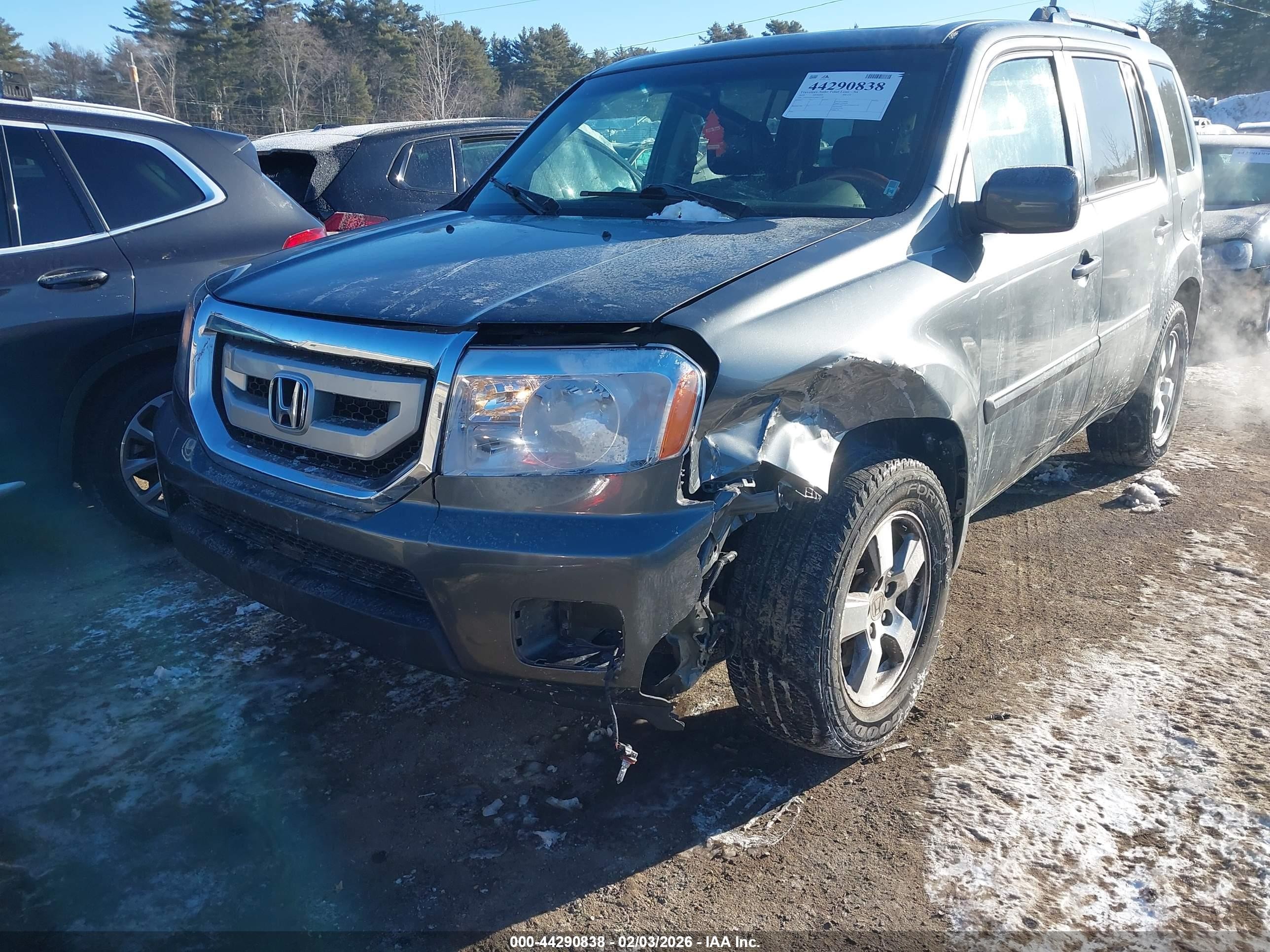 2010 Honda Pilot Ex-l Серый vin: 5FNYF4H5XAB011728