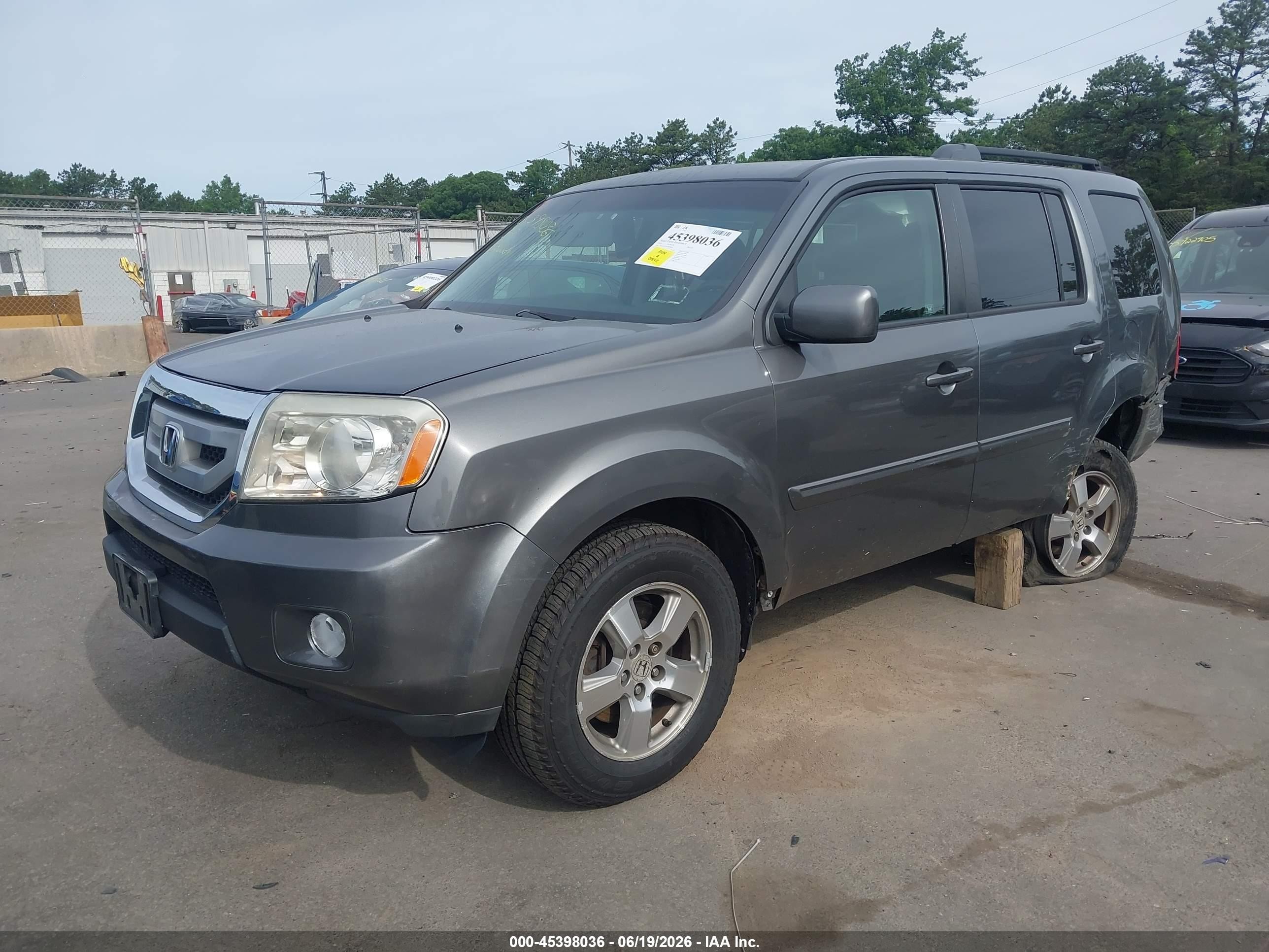 2010 Honda Pilot Ex-l Gray vin: 5FNYF4H5XAB018856