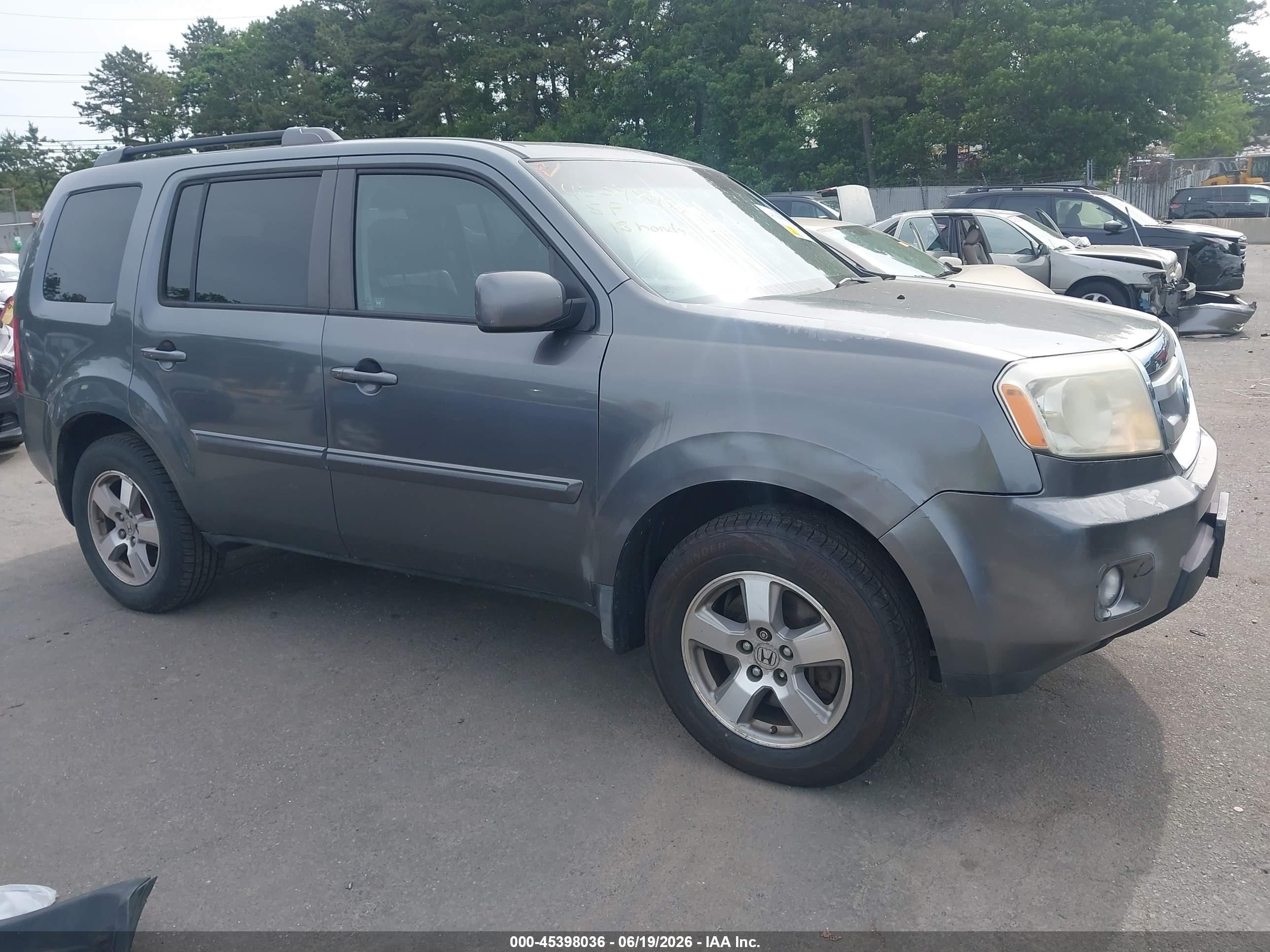 2010 Honda Pilot Ex-l Gray vin: 5FNYF4H5XAB018856