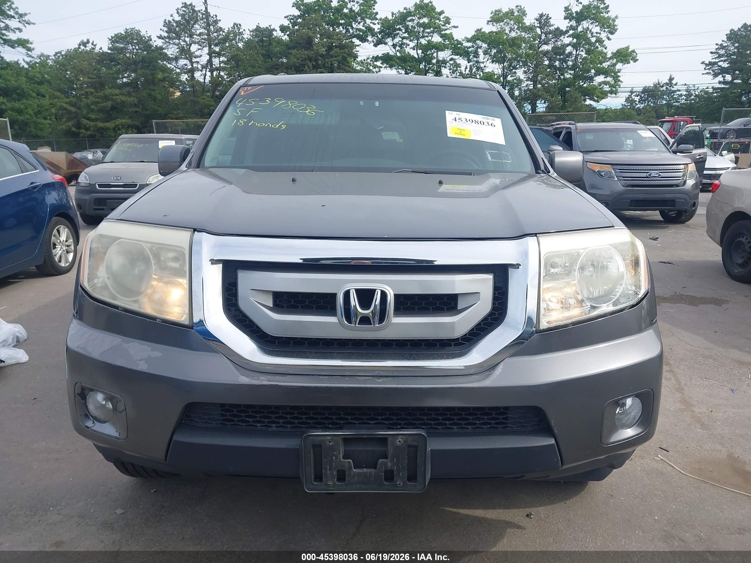 2010 Honda Pilot Ex-l Gray vin: 5FNYF4H5XAB018856