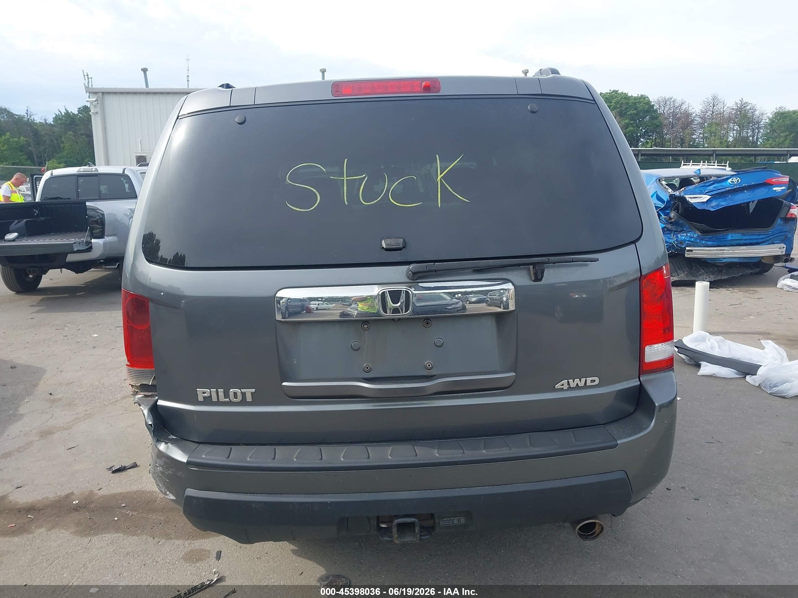 2010 Honda Pilot Ex-l Gray vin: 5FNYF4H5XAB018856