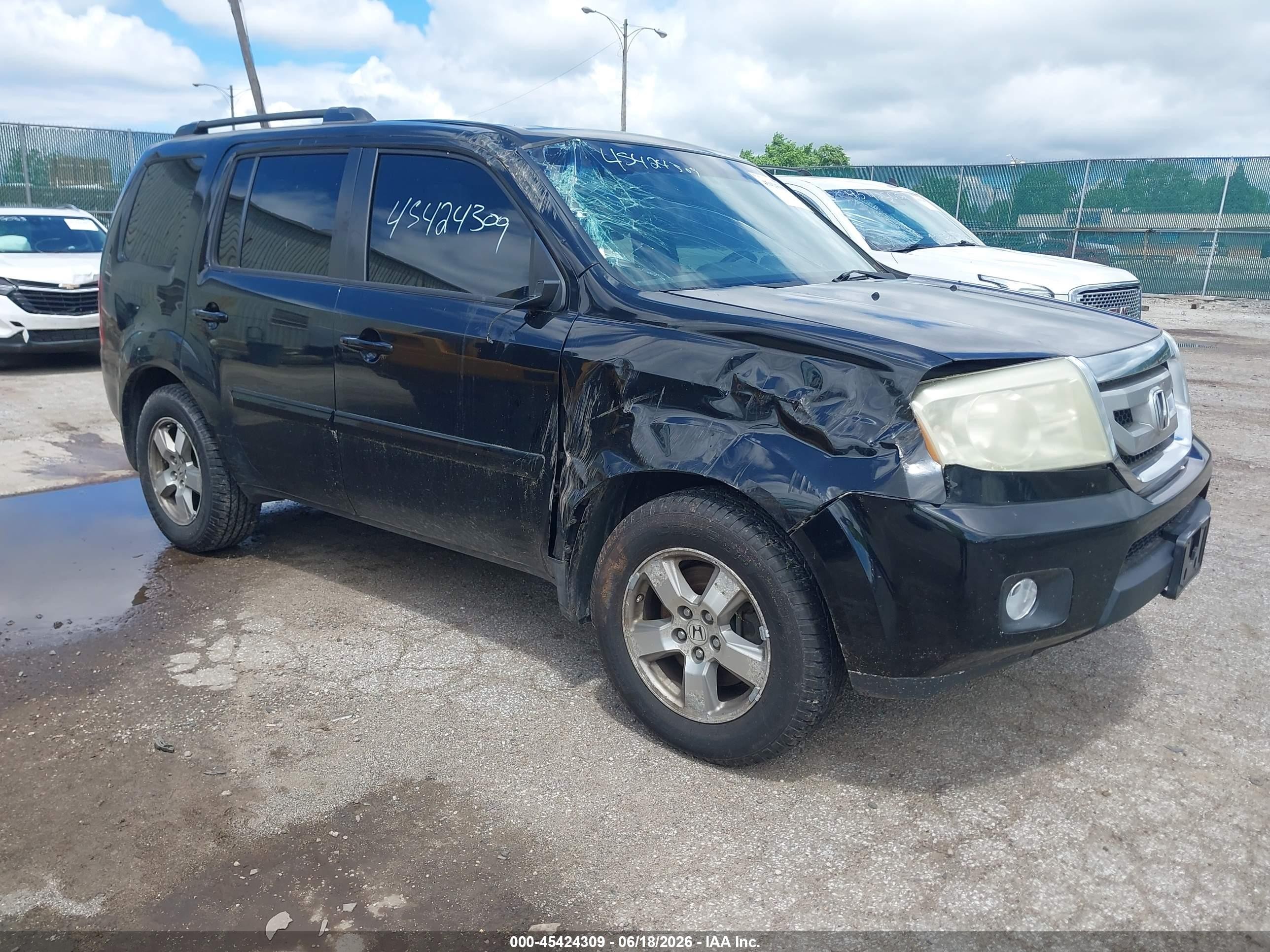 2010 Honda Pilot Ex-l Черный vin: 5FNYF4H5XAB019733