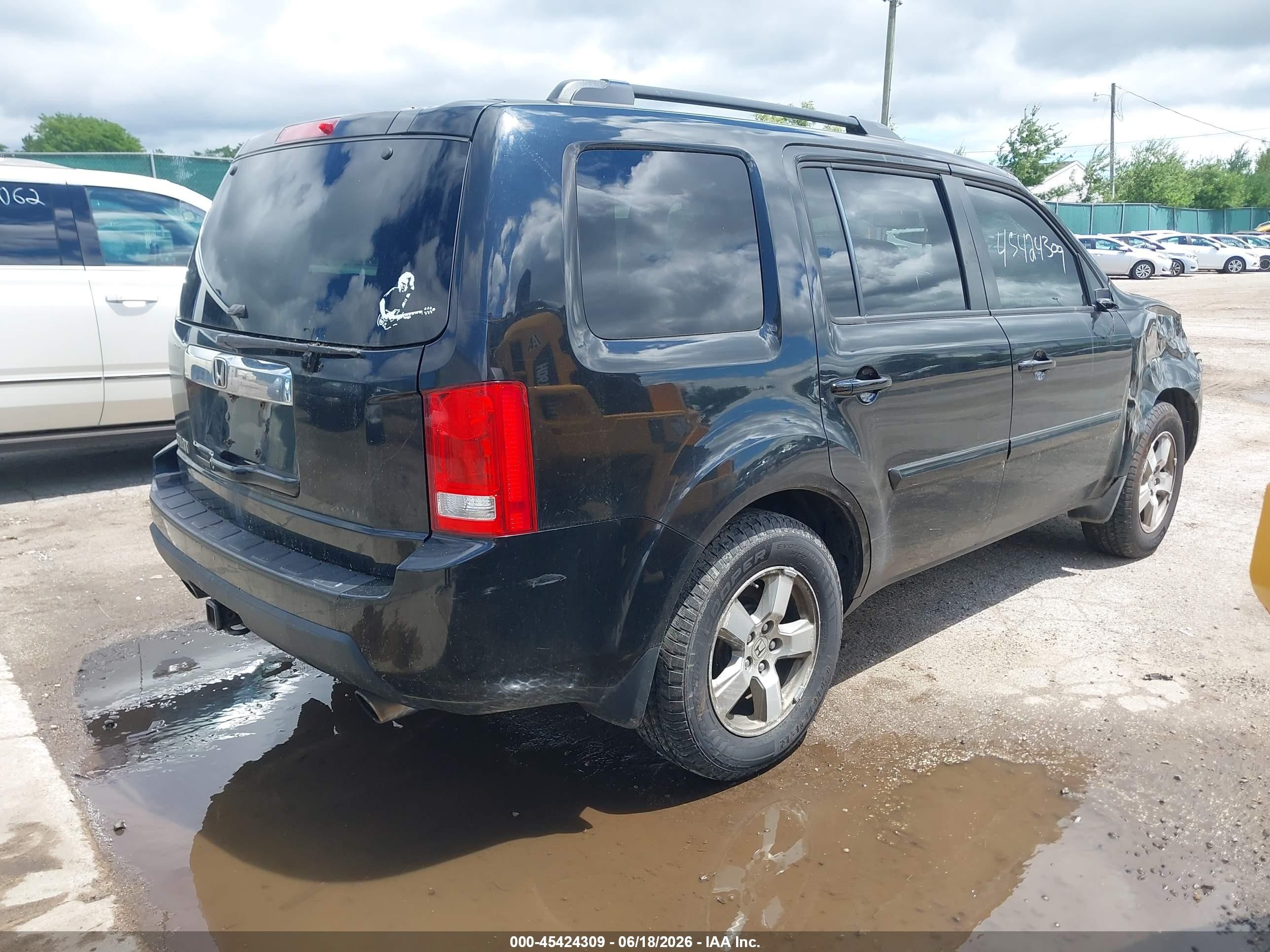 2010 Honda Pilot Ex-l Black vin: 5FNYF4H5XAB019733