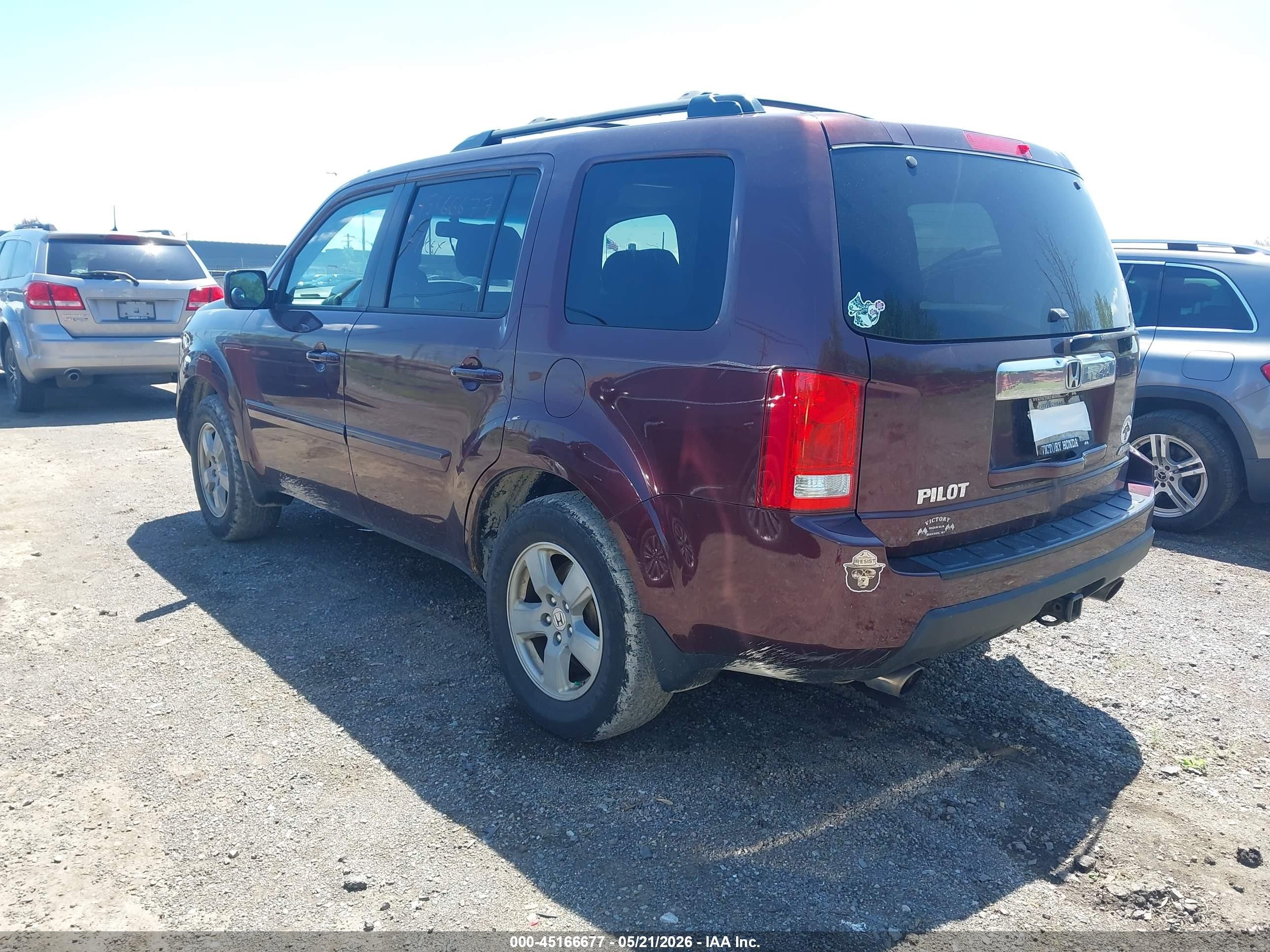 2010 Honda Pilot Ex-l Бордовый vin: 5FNYF4H5XAB034653