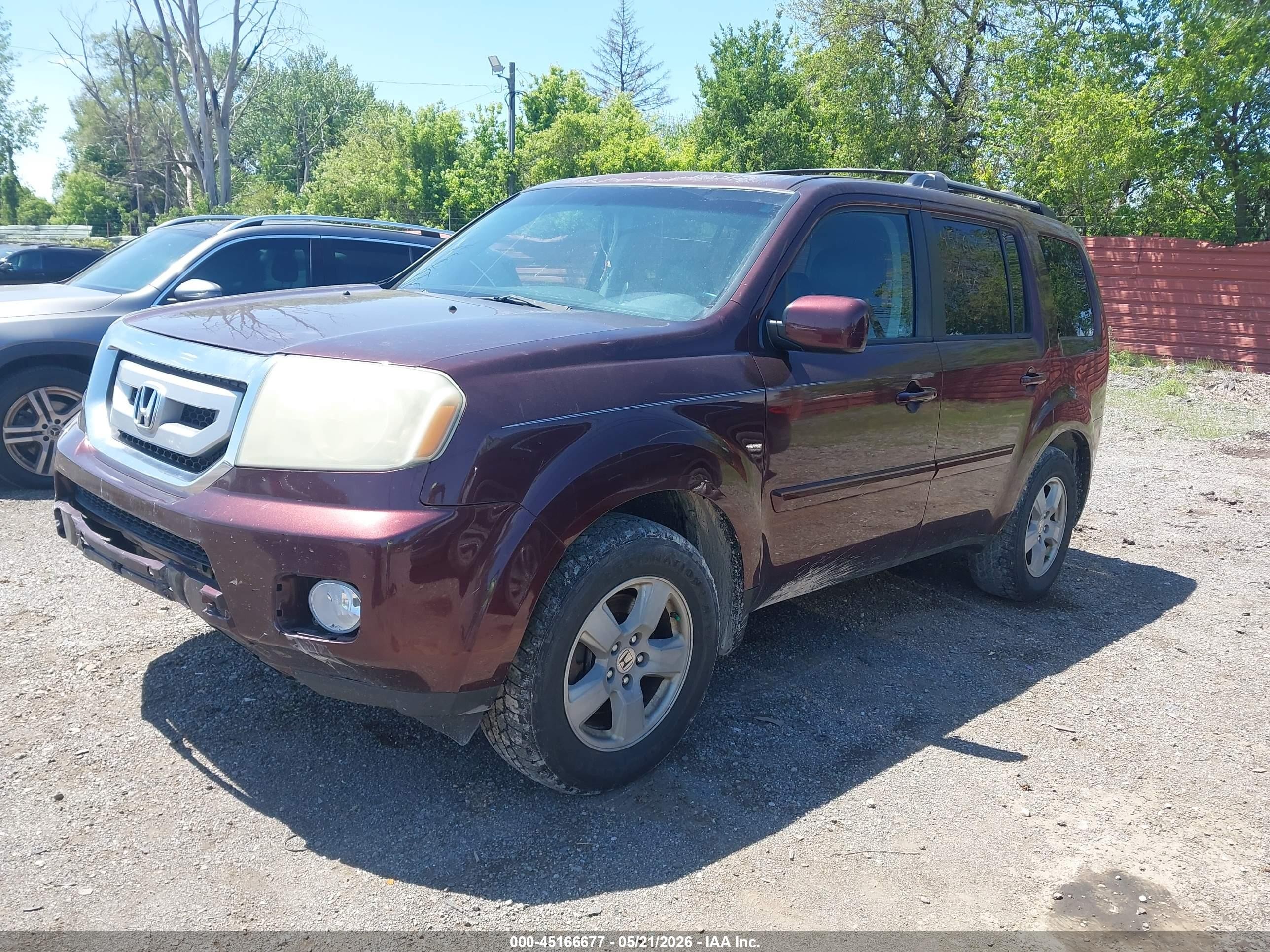 2010 Honda Pilot Ex-l Бордовый vin: 5FNYF4H5XAB034653