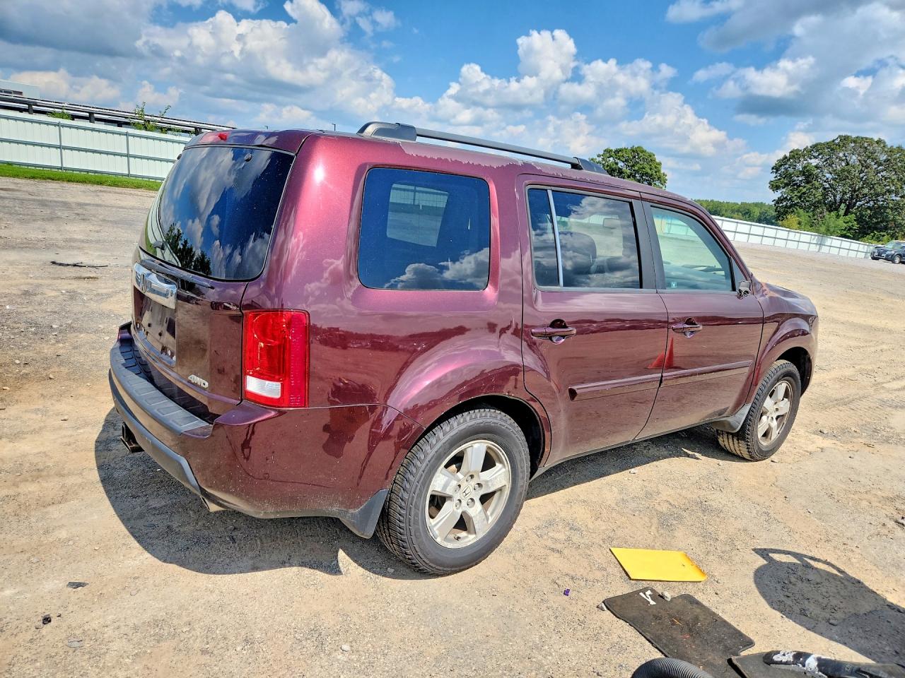 2011 Honda Pilot Exl Бордовый vin: 5FNYF4H5XBB011441