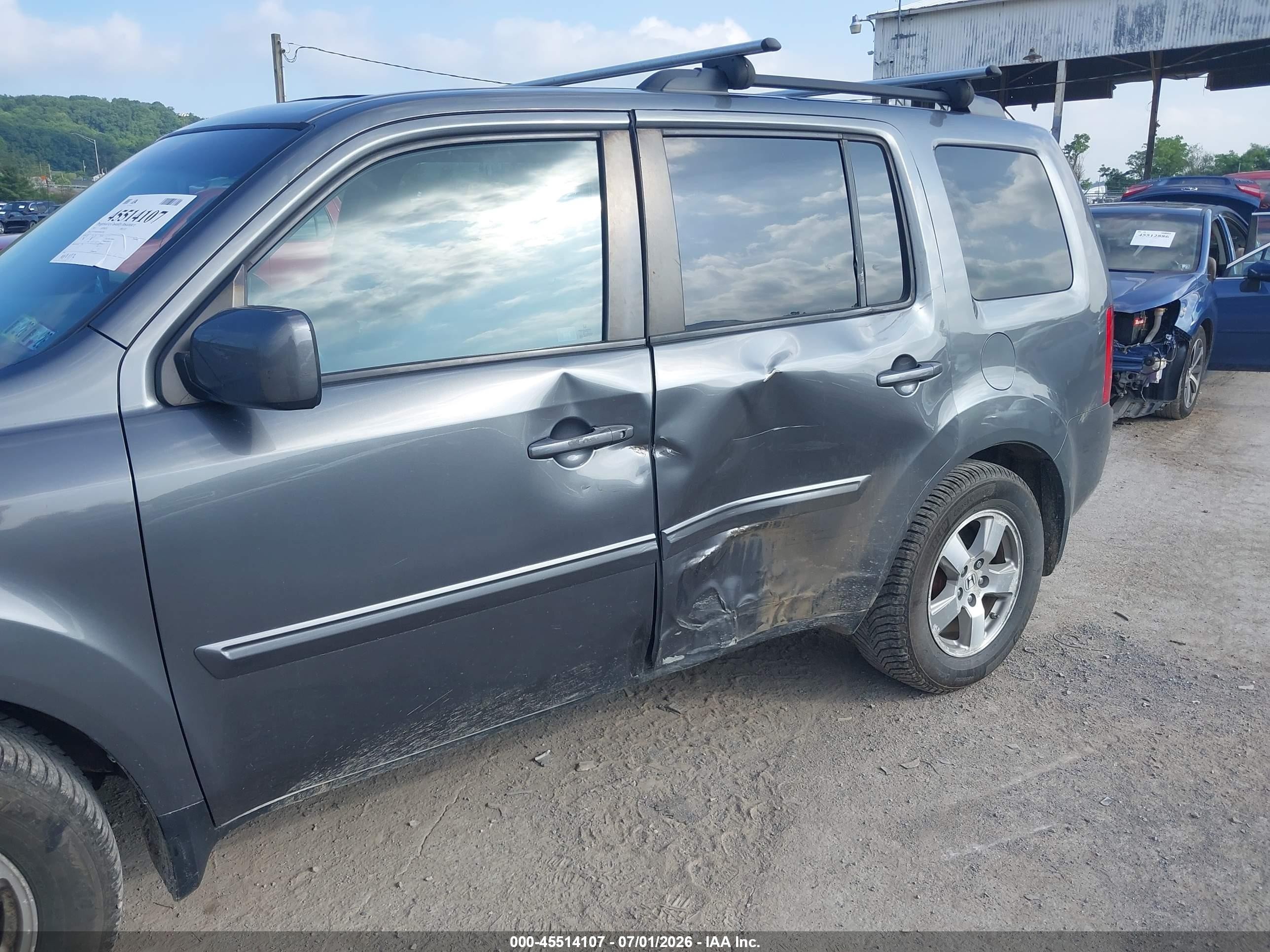 2011 Honda Pilot Ex-l Gray vin: 5FNYF4H5XBB042348