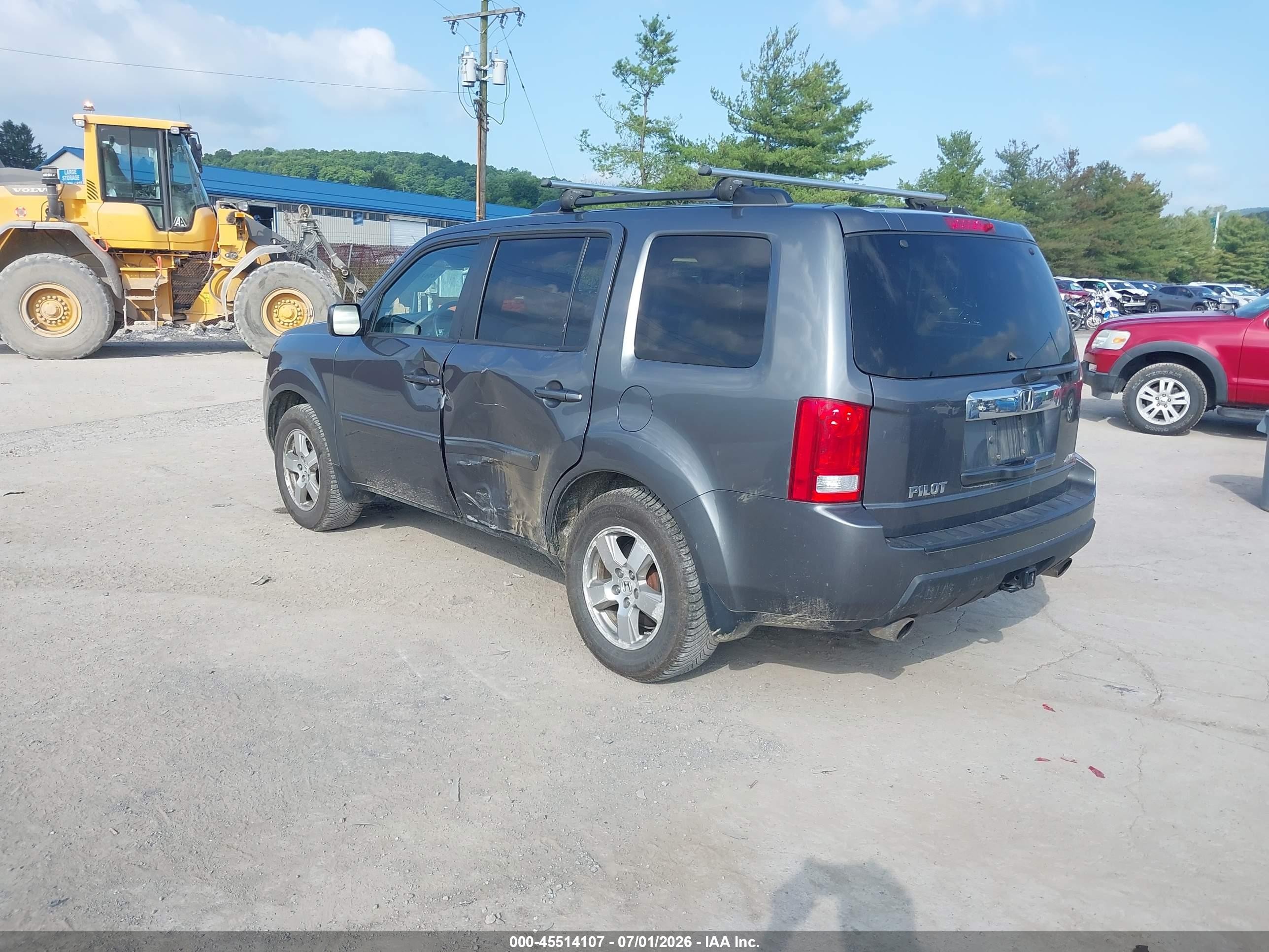 2011 Honda Pilot Ex-l Gray vin: 5FNYF4H5XBB042348