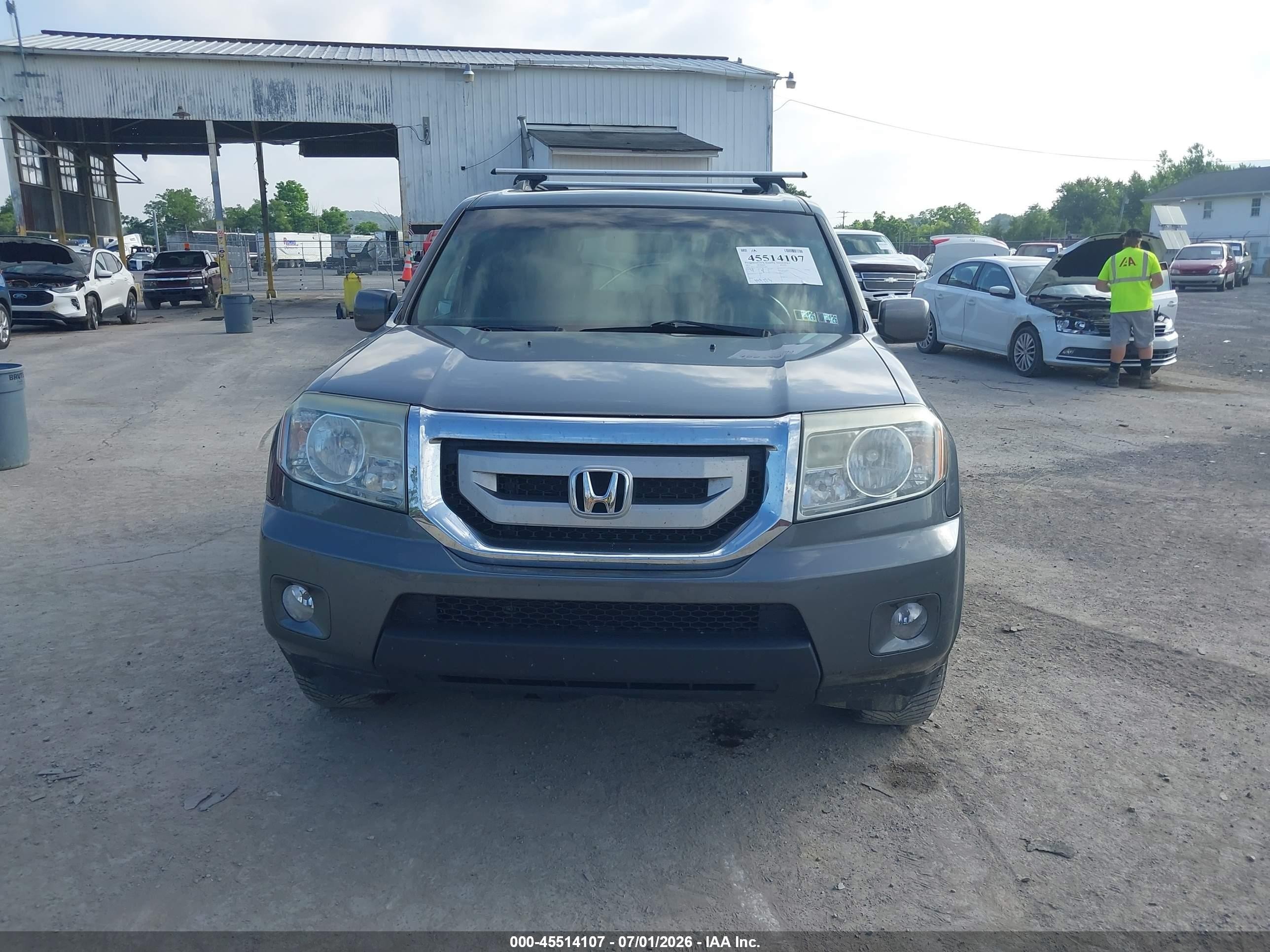 2011 Honda Pilot Ex-l Gray vin: 5FNYF4H5XBB042348