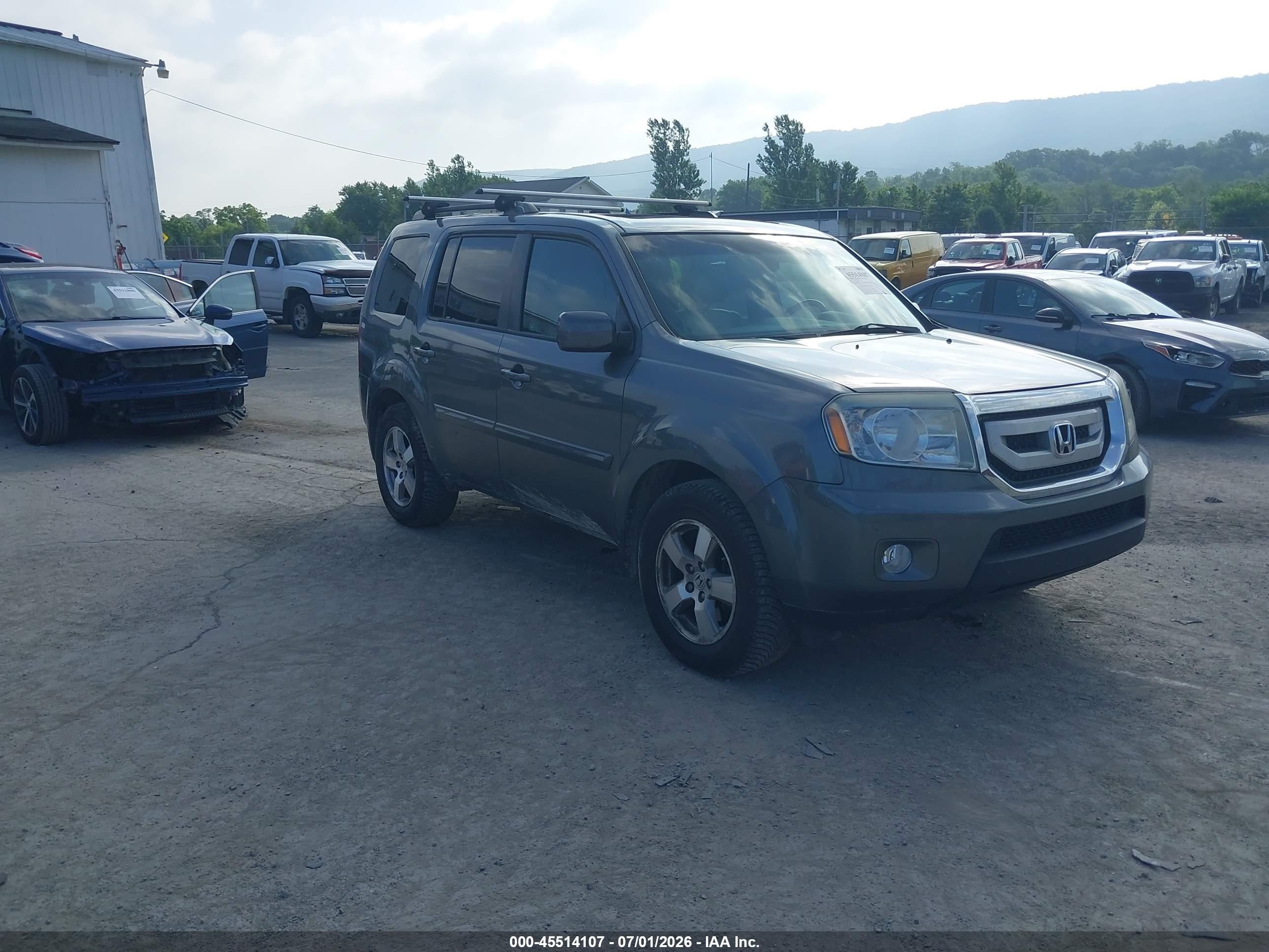 2011 Honda Pilot Ex-l Gray vin: 5FNYF4H5XBB042348