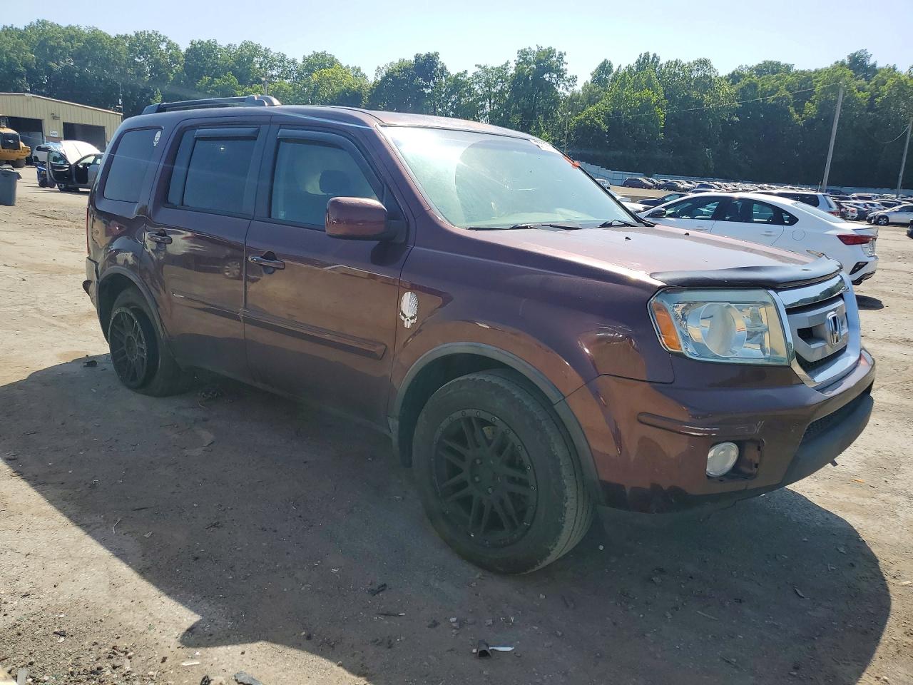 2011 Honda Pilot Exl Maroon vin: 5FNYF4H5XBB056654