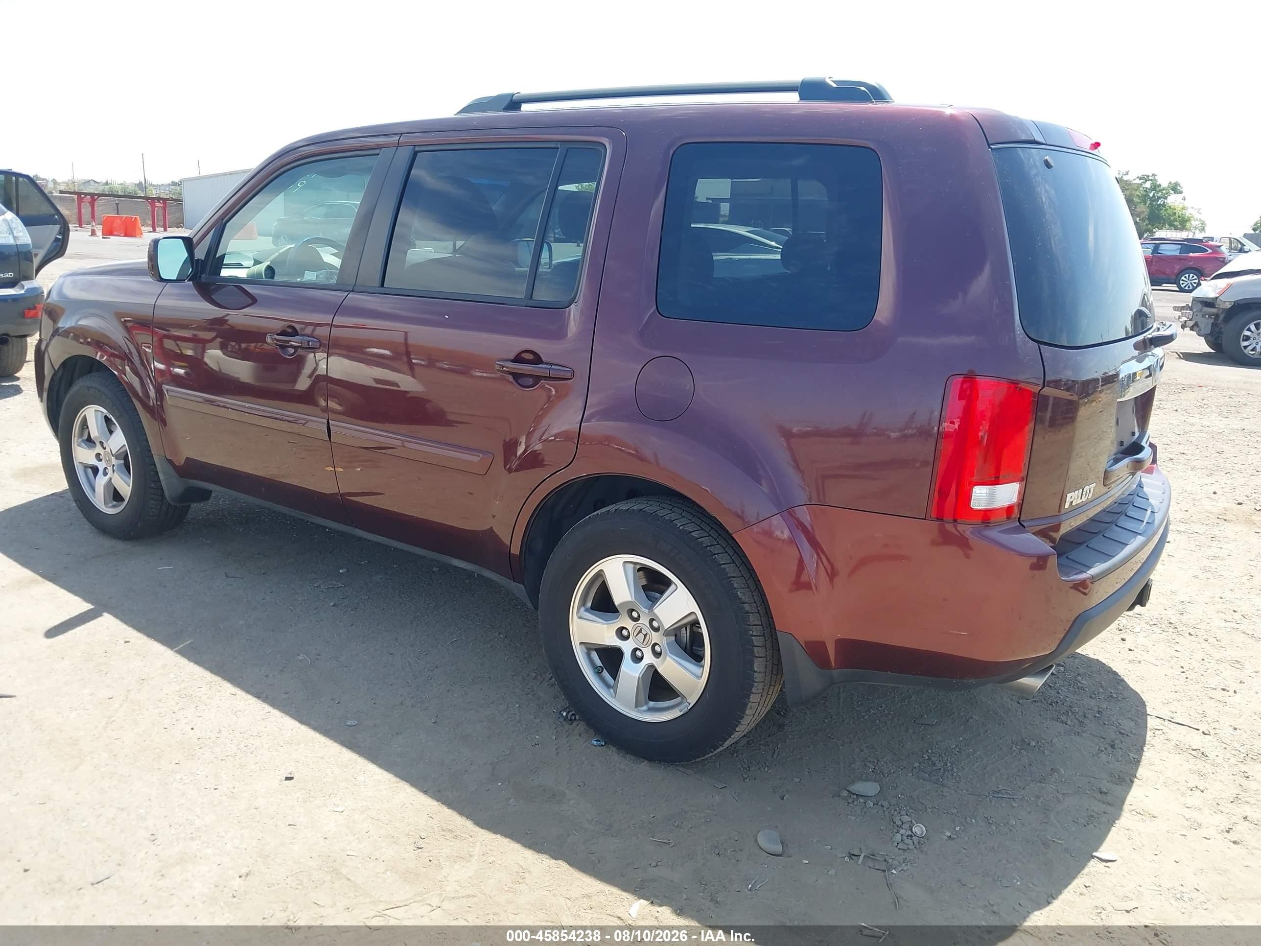 2011 Honda Pilot Ex-l Maroon vin: 5FNYF4H5XBB057531