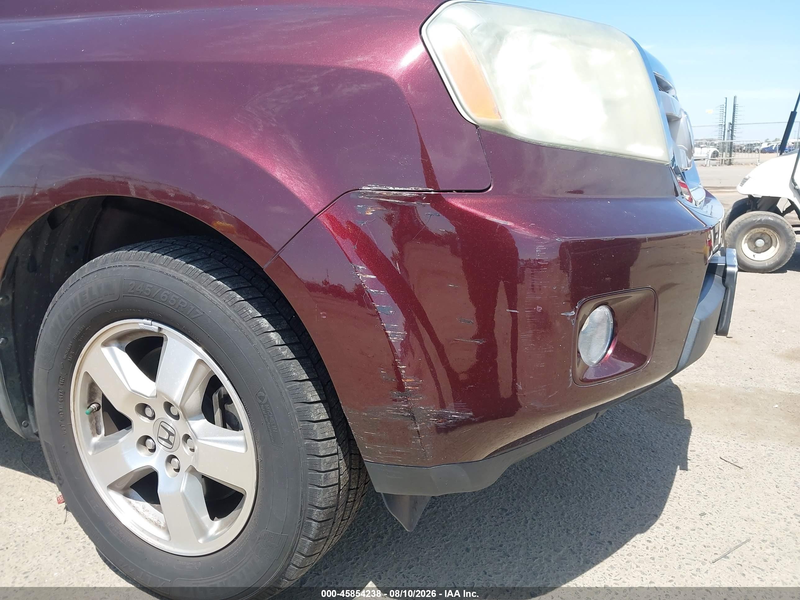 2011 Honda Pilot Ex-l Maroon vin: 5FNYF4H5XBB057531