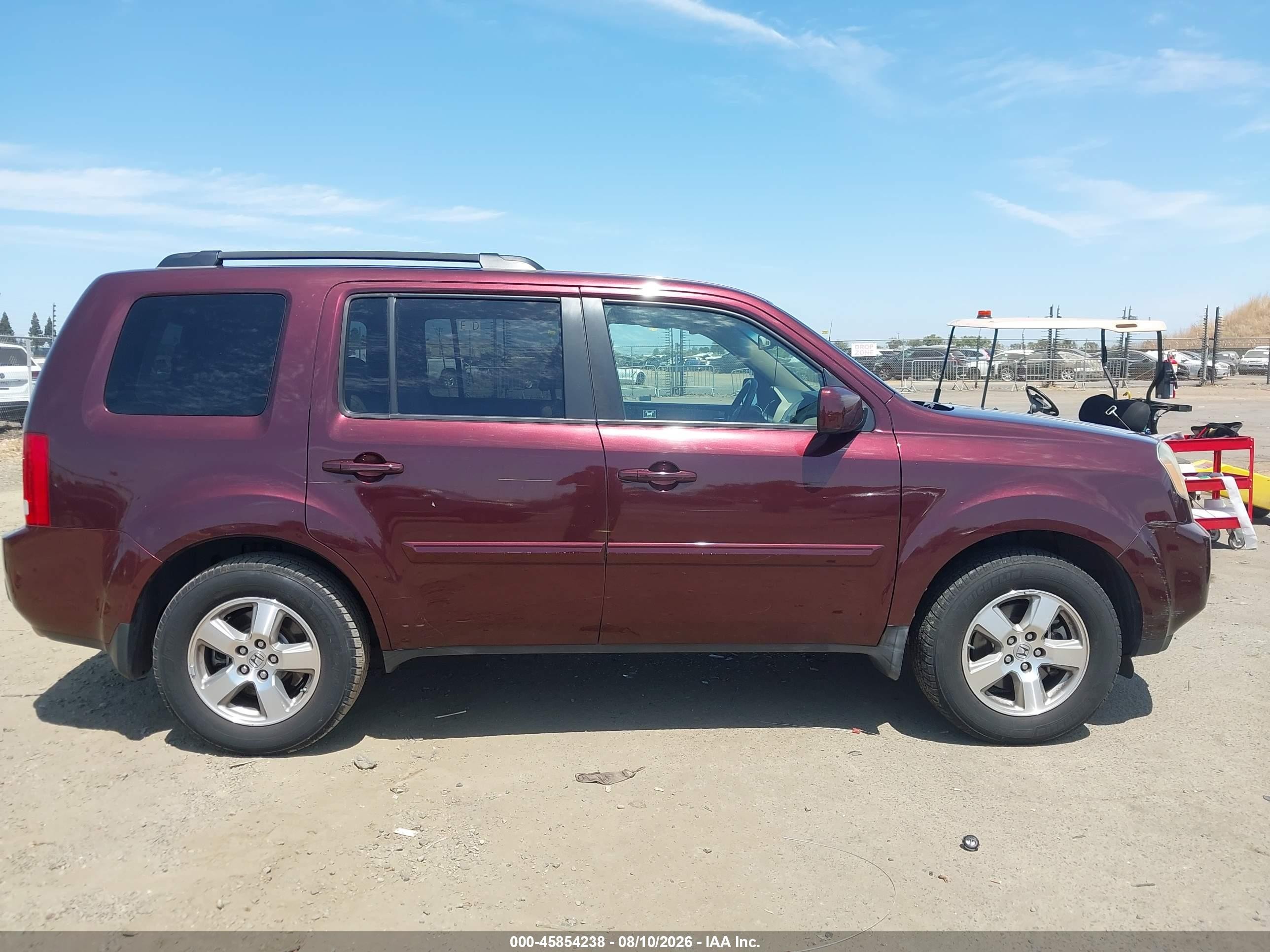 2011 Honda Pilot Ex-l Maroon vin: 5FNYF4H5XBB057531