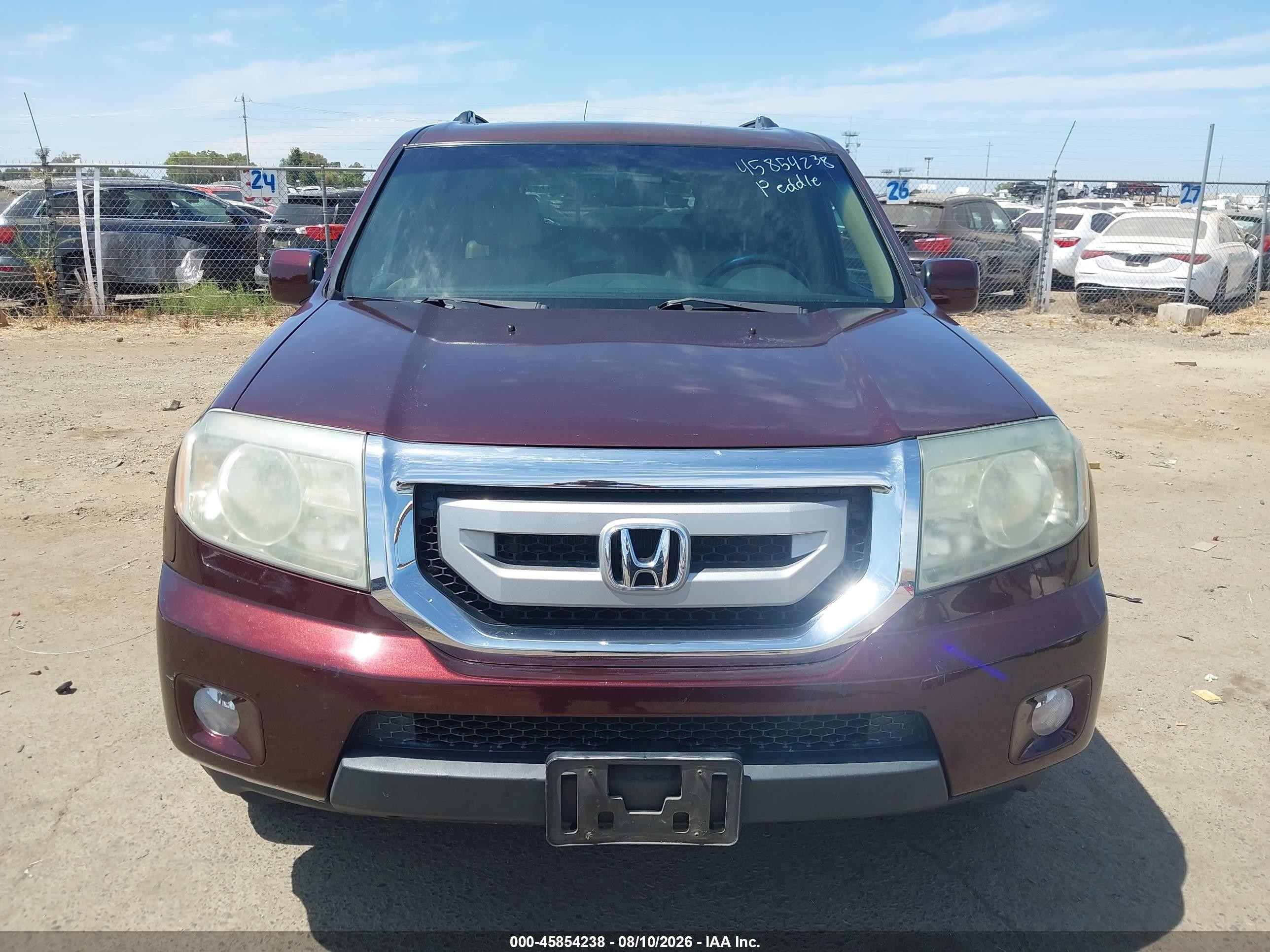 2011 Honda Pilot Ex-l Maroon vin: 5FNYF4H5XBB057531