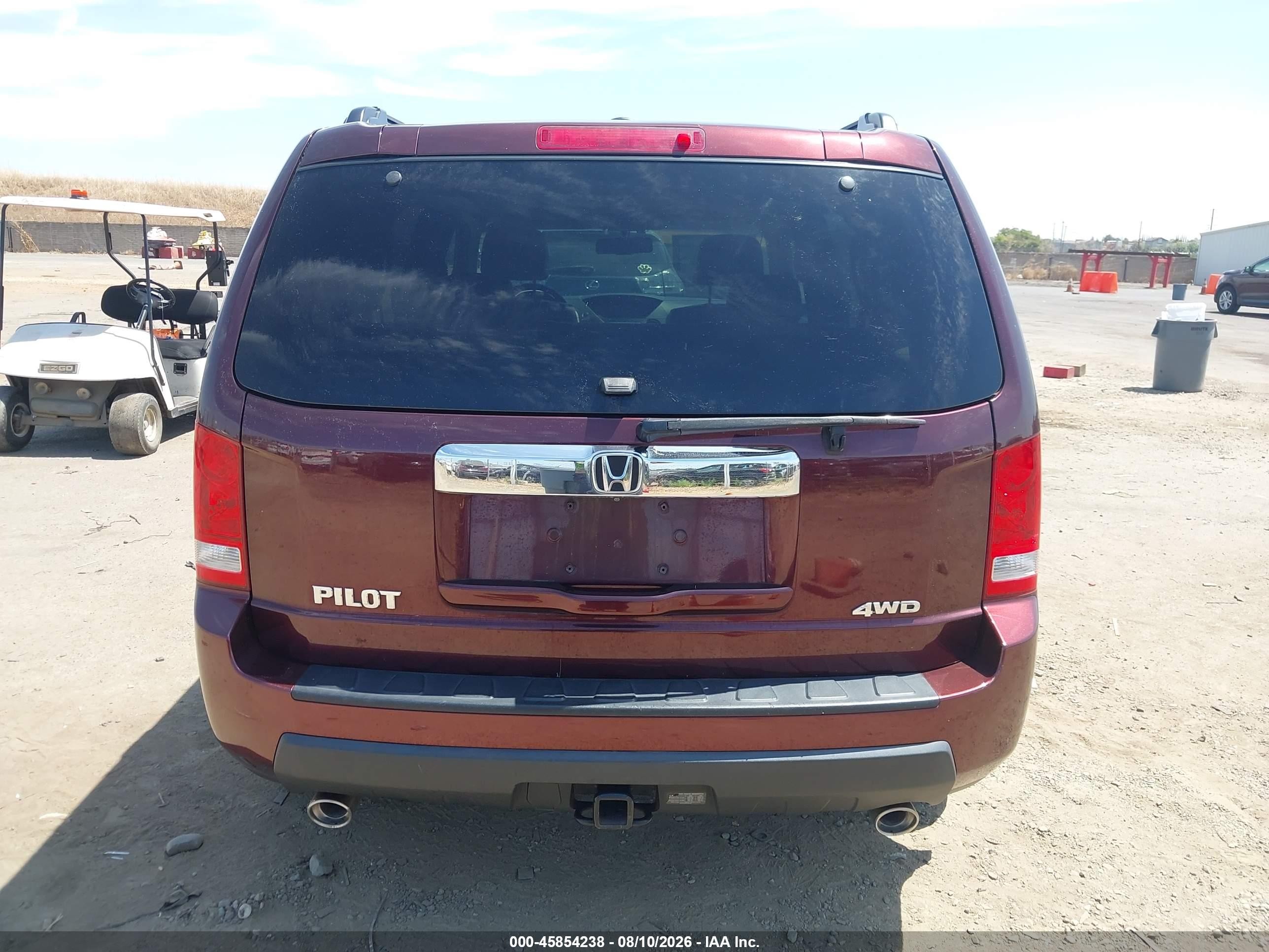 2011 Honda Pilot Ex-l Maroon vin: 5FNYF4H5XBB057531