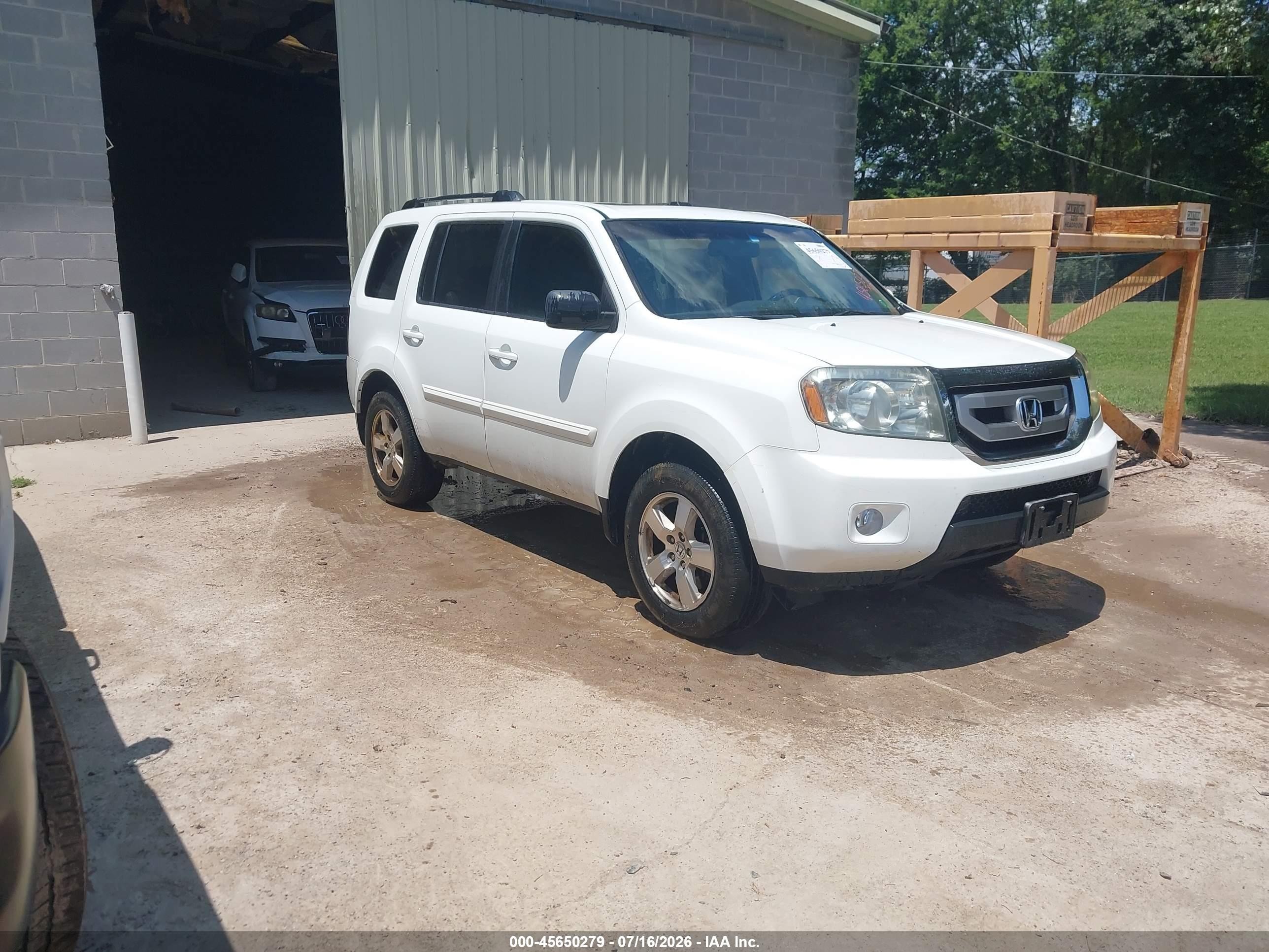 2011 Honda Pilot Ex-l White vin: 5FNYF4H5XBB075768