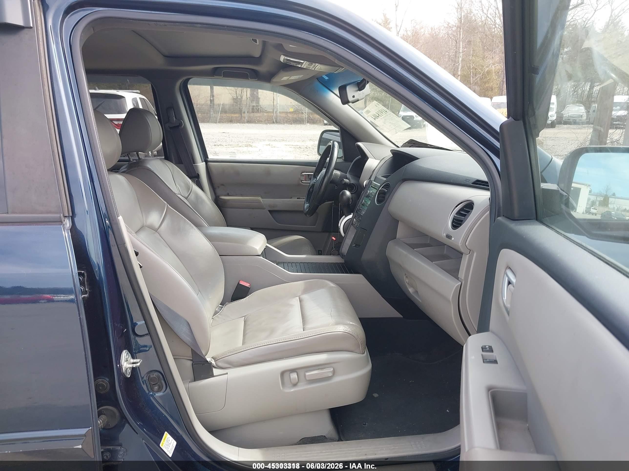 2011 Honda Pilot Ex-l Blue vin: 5FNYF4H5XBB085362