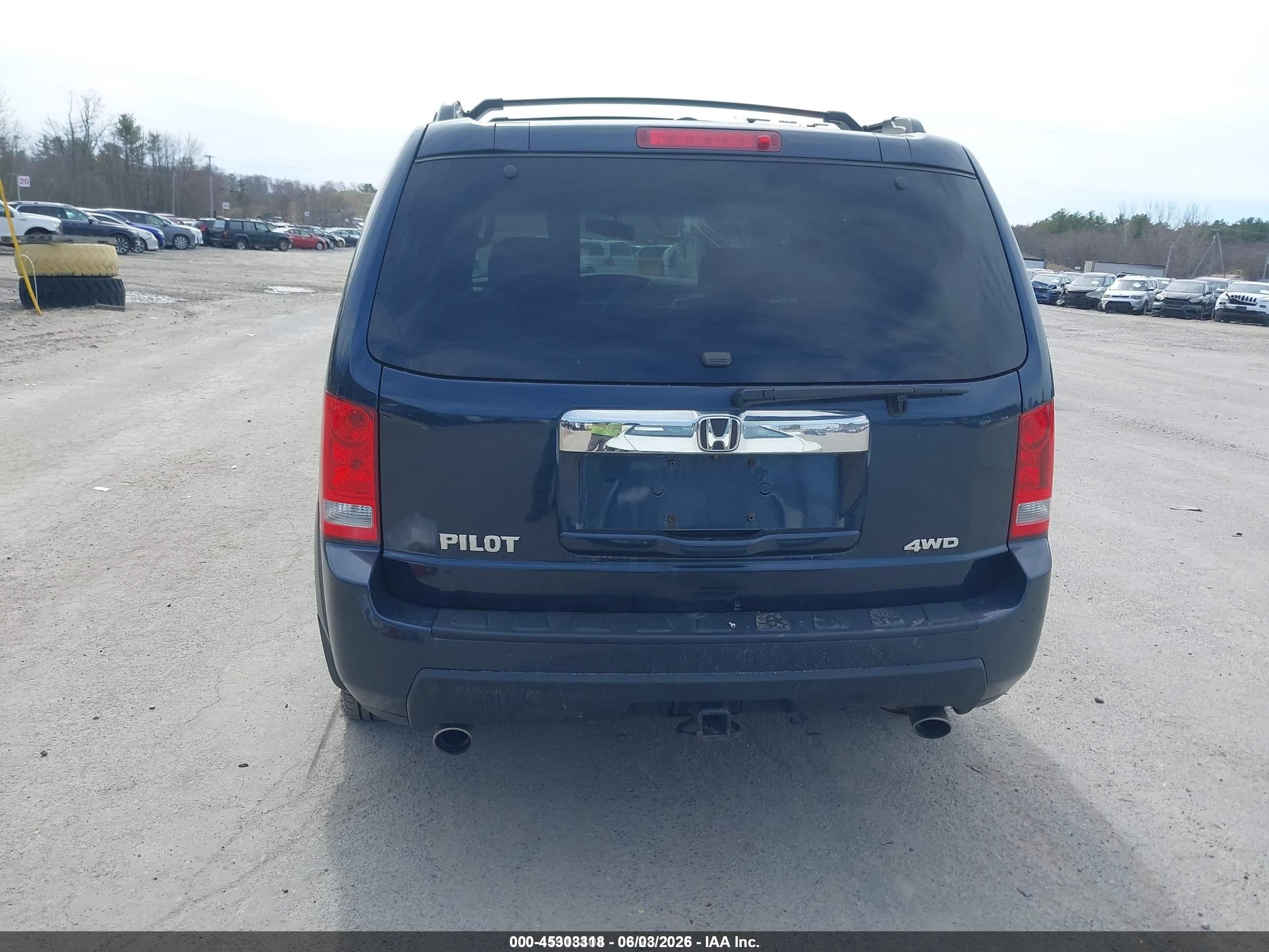 2011 Honda Pilot Ex-l Blue vin: 5FNYF4H5XBB085362