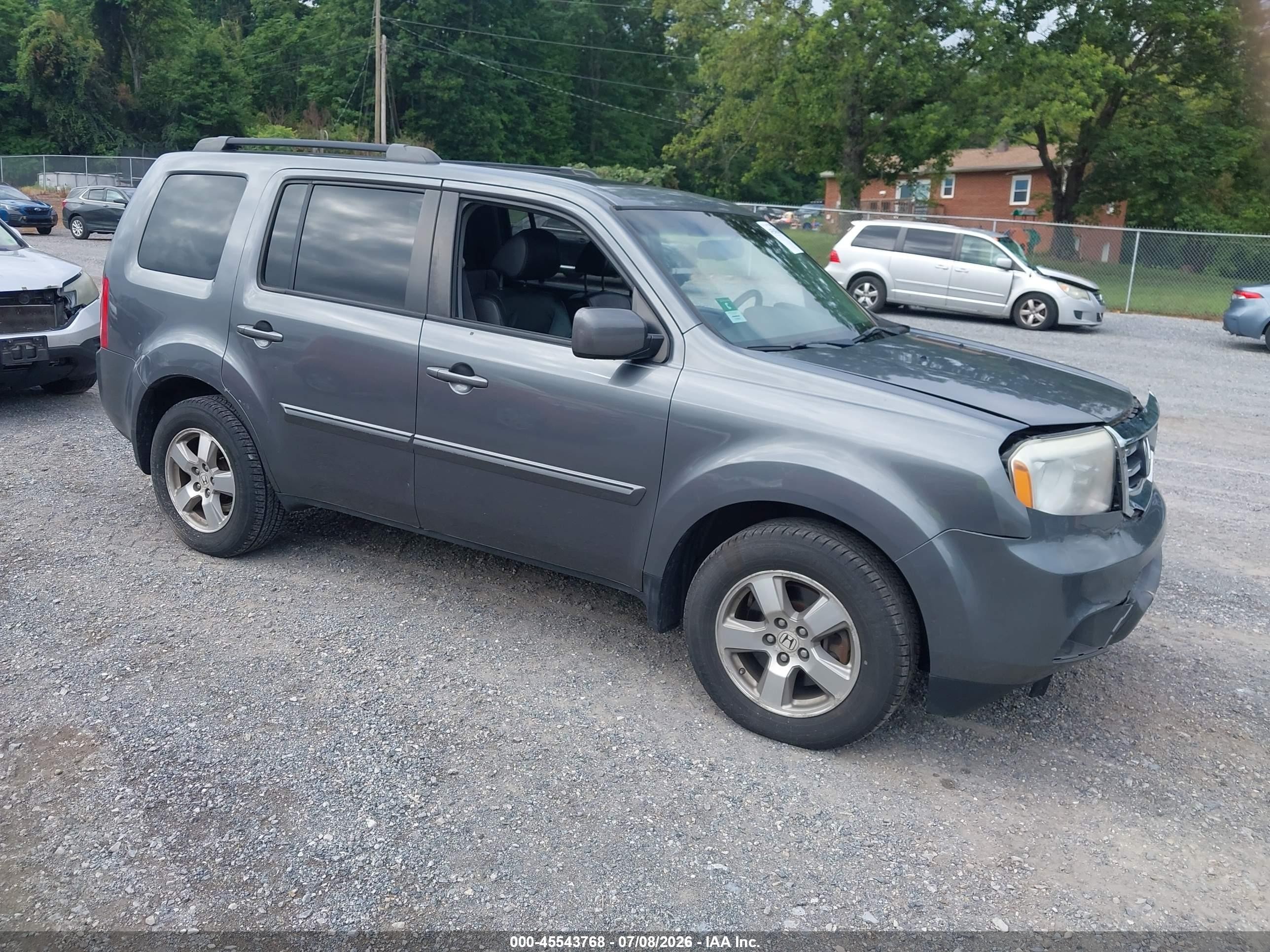 2012 Honda Pilot Ex-l Gray vin: 5FNYF4H5XCB007021