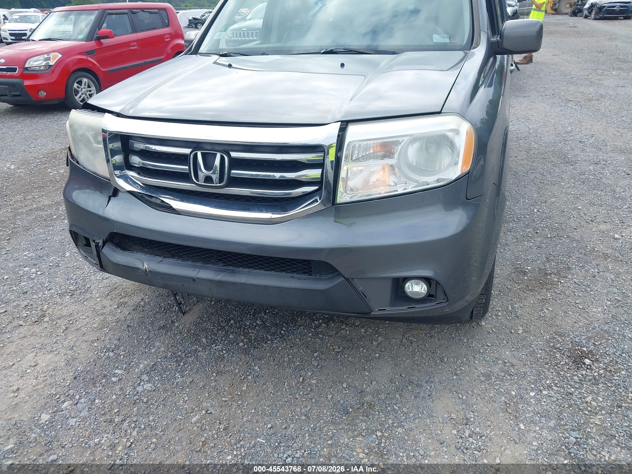 2012 Honda Pilot Ex-l Gray vin: 5FNYF4H5XCB007021