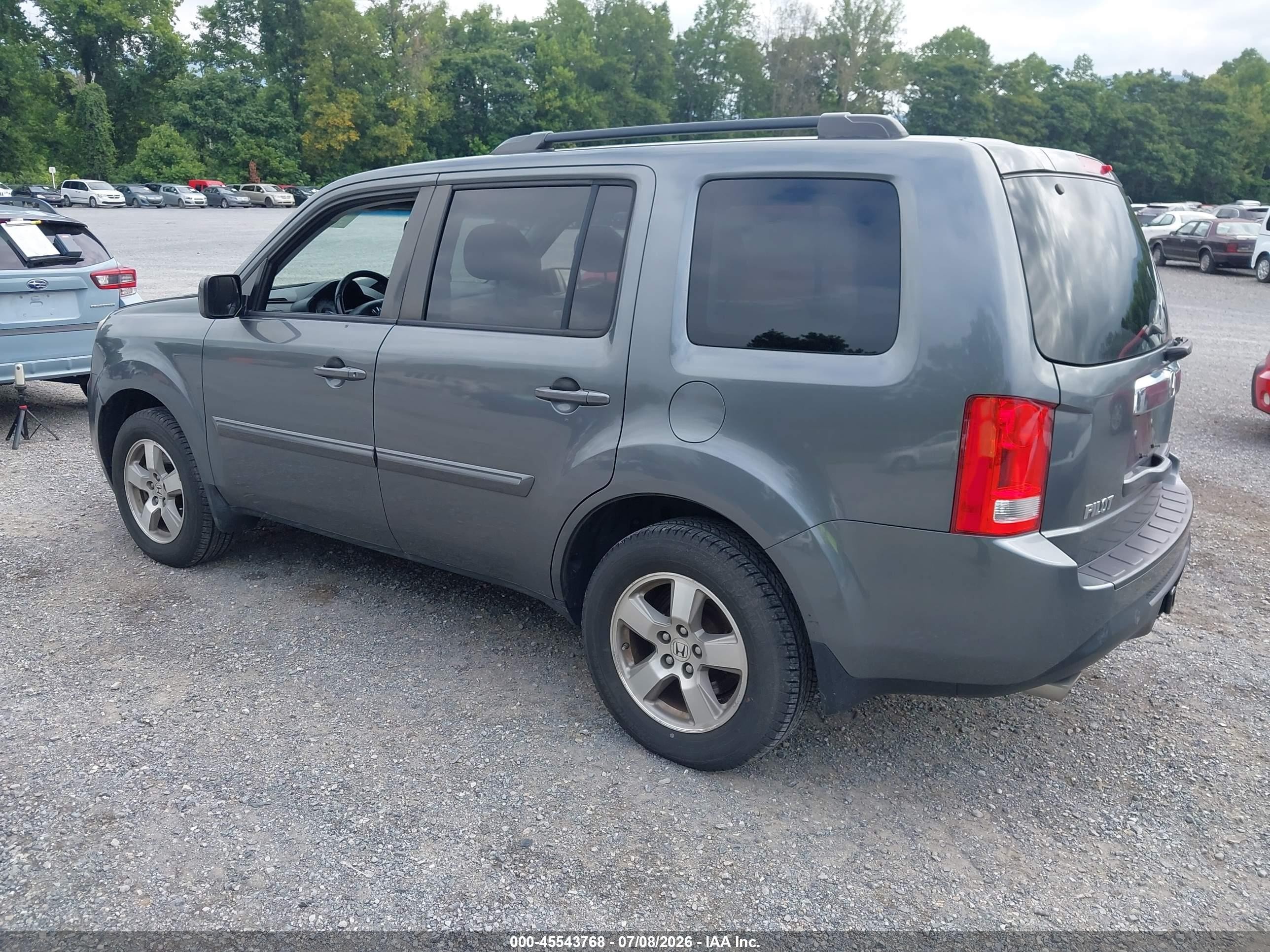 2012 Honda Pilot Ex-l Gray vin: 5FNYF4H5XCB007021