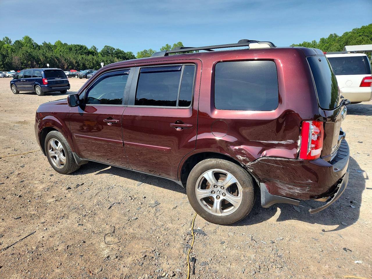 2012 Honda Pilot Exl Burgundy vin: 5FNYF4H5XCB027530