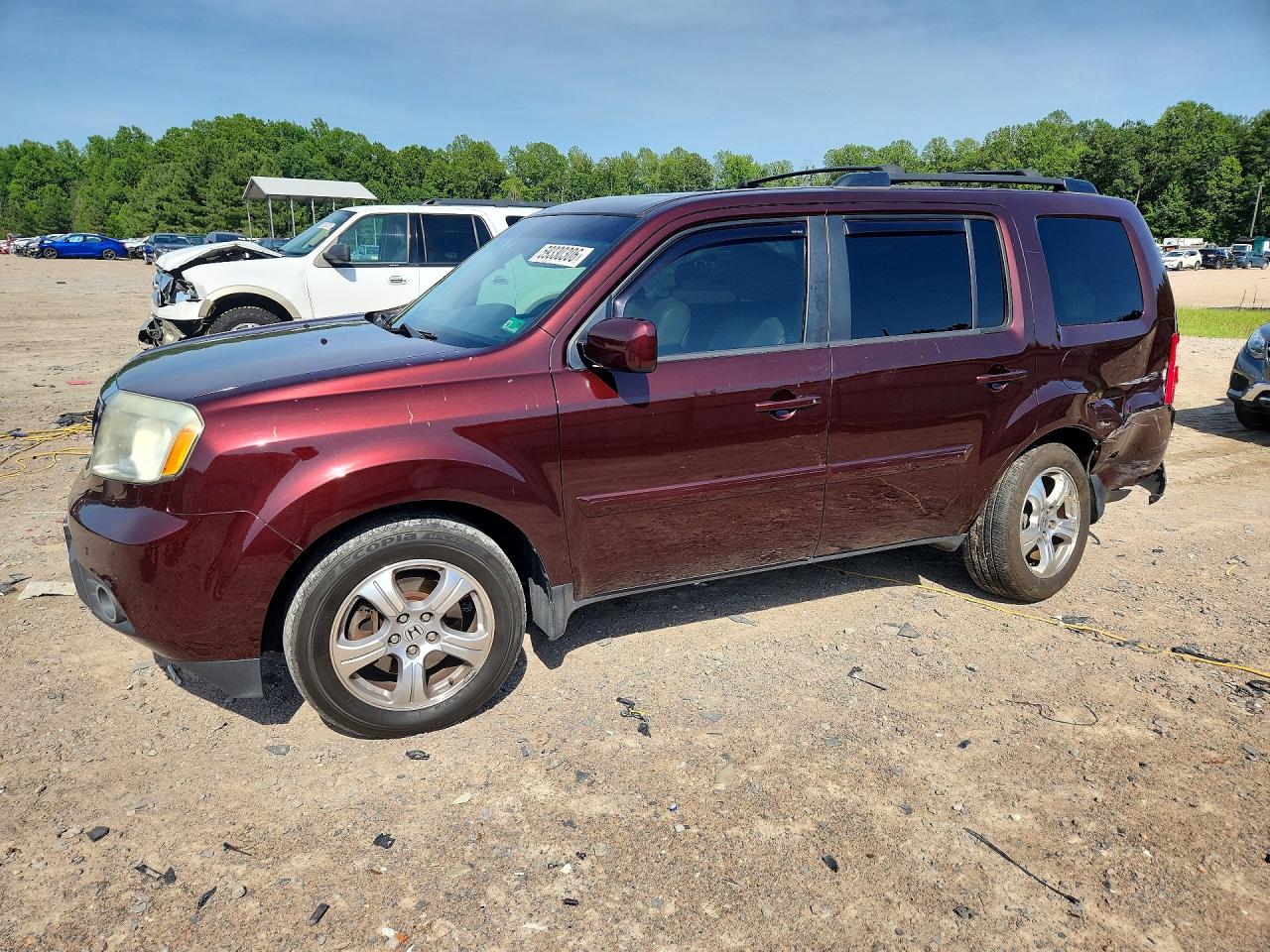 2012 Honda Pilot Exl Burgundy vin: 5FNYF4H5XCB027530