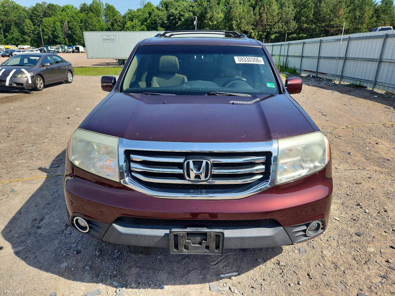 2012 Honda Pilot Exl Burgundy vin: 5FNYF4H5XCB027530