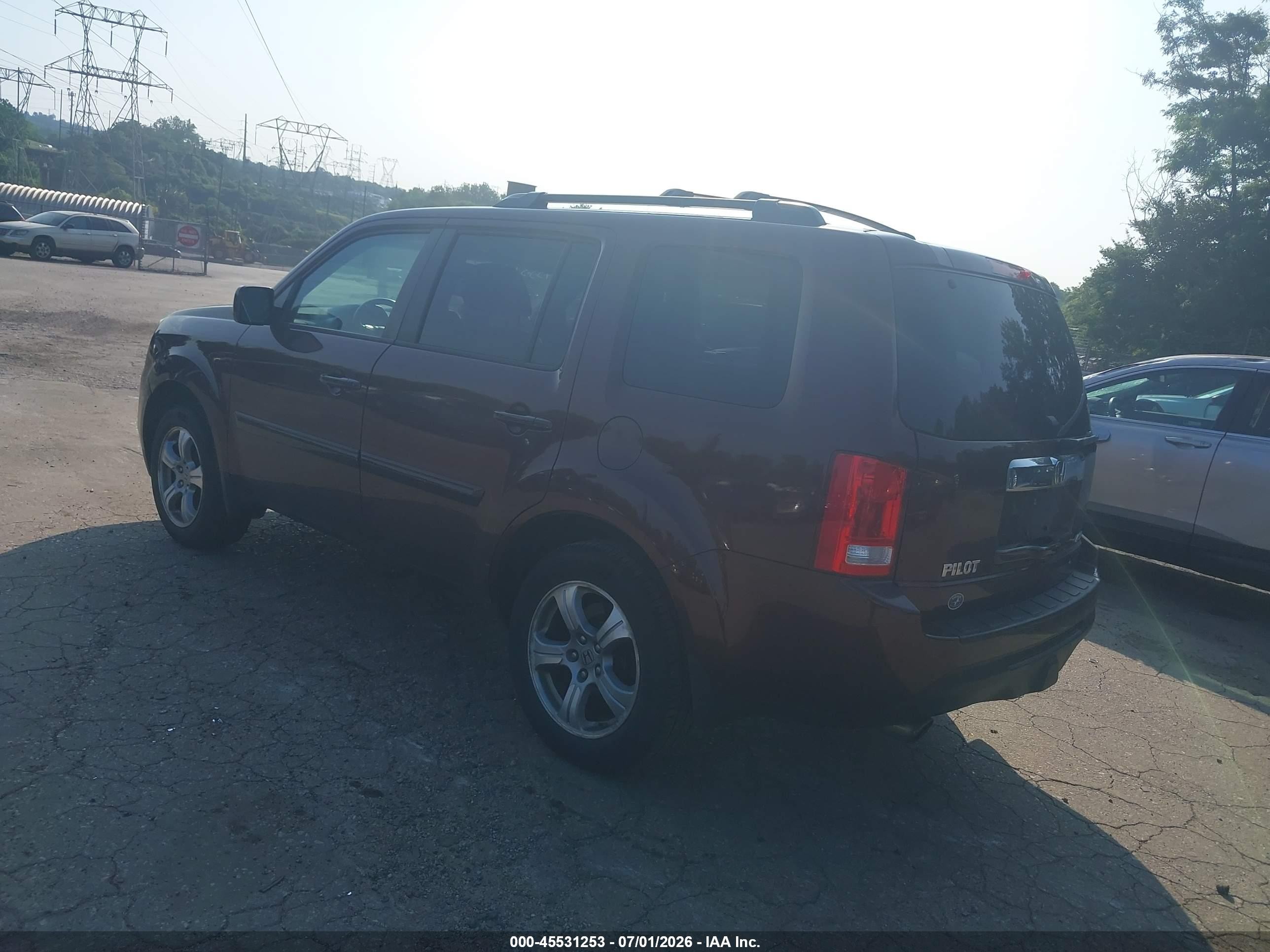 2012 Honda Pilot Ex-l Burgundy vin: 5FNYF4H5XCB041735
