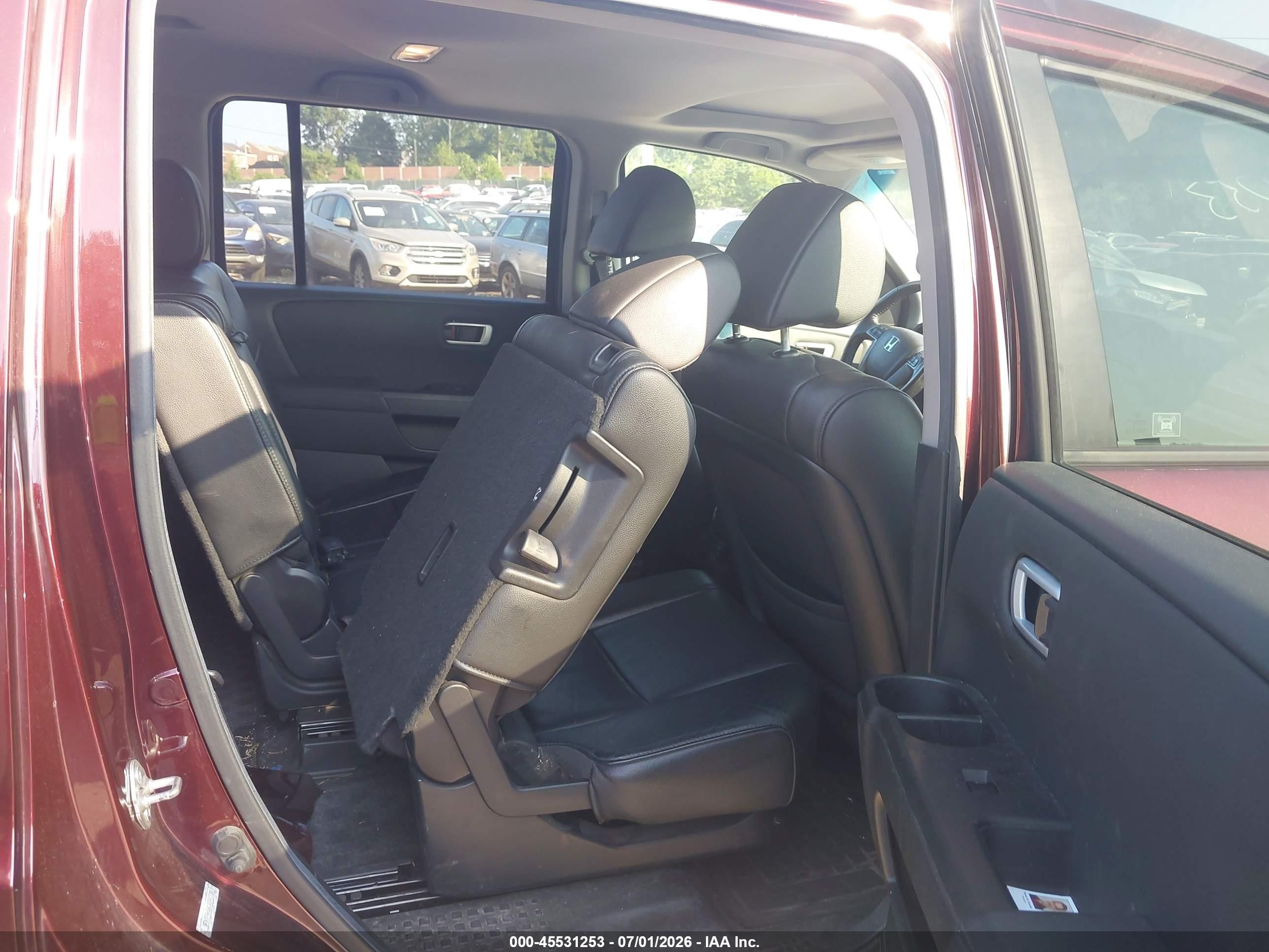 2012 Honda Pilot Ex-l Burgundy vin: 5FNYF4H5XCB041735