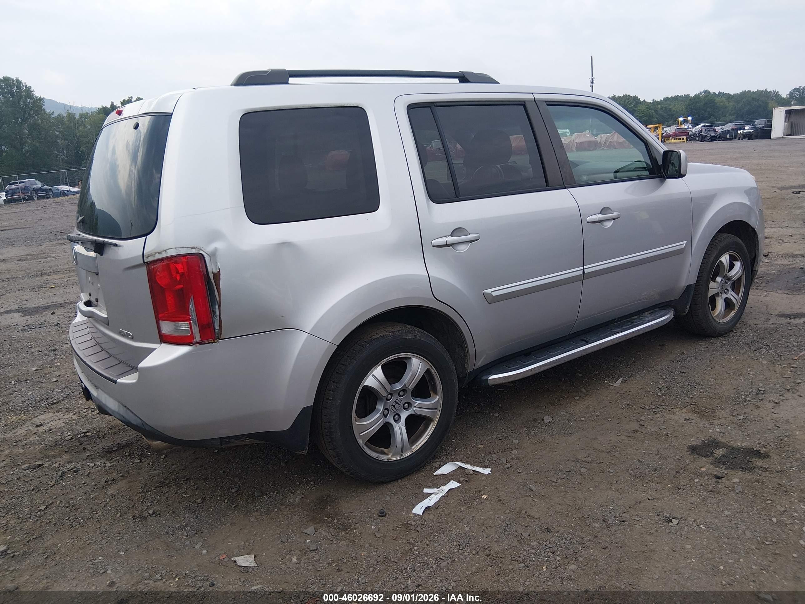 2012 Honda Pilot Ex-l Silver vin: 5FNYF4H5XCB076369