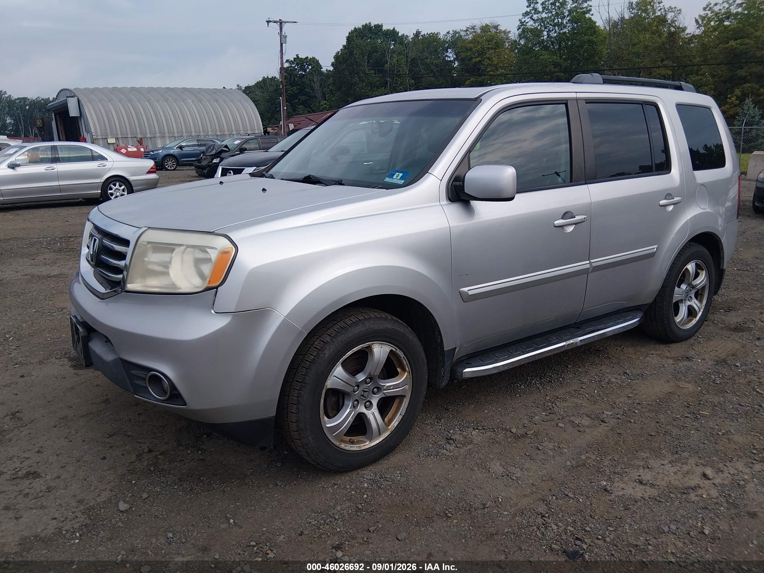 2012 Honda Pilot Ex-l Silver vin: 5FNYF4H5XCB076369