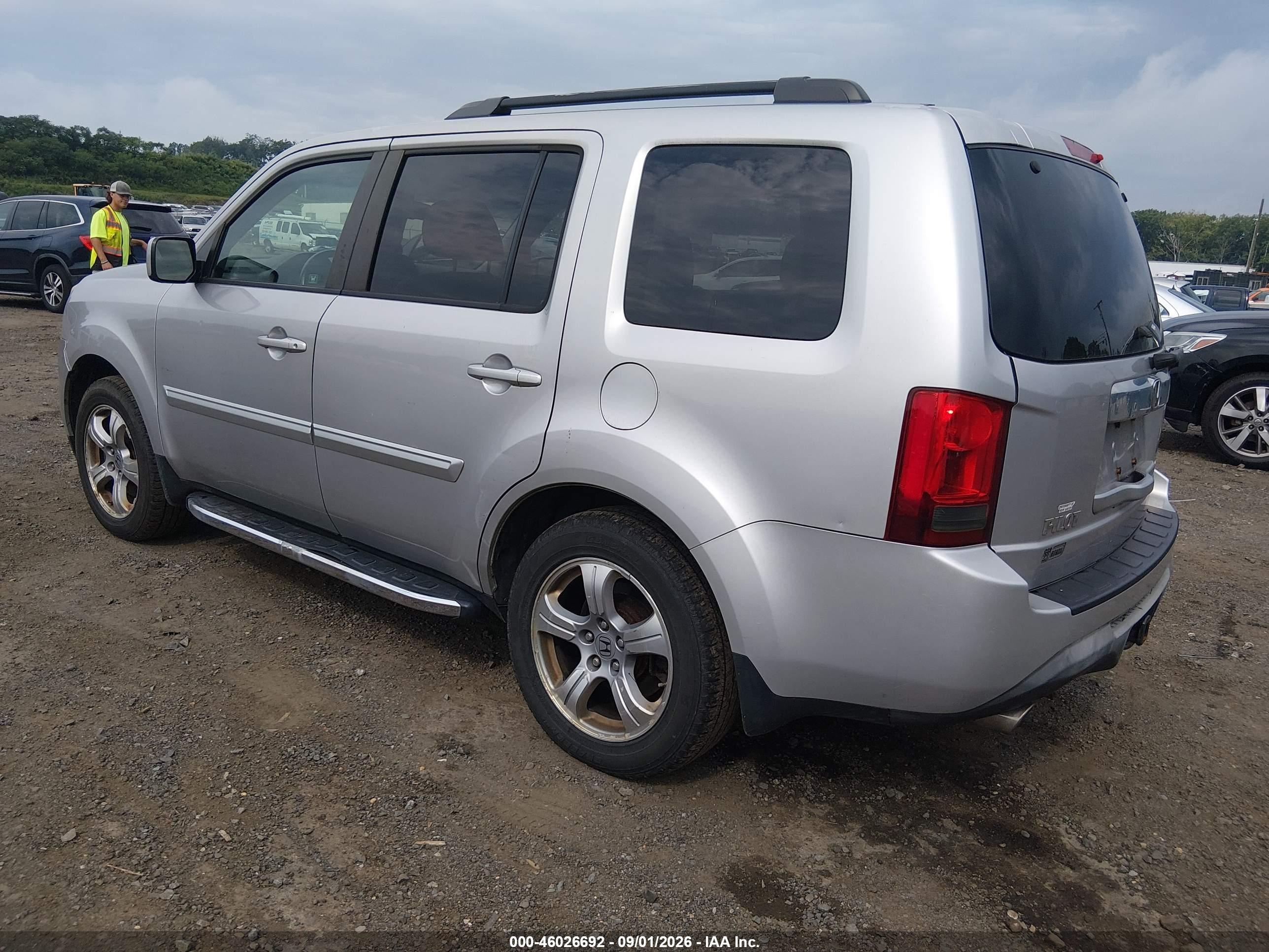 2012 Honda Pilot Ex-l Silver vin: 5FNYF4H5XCB076369