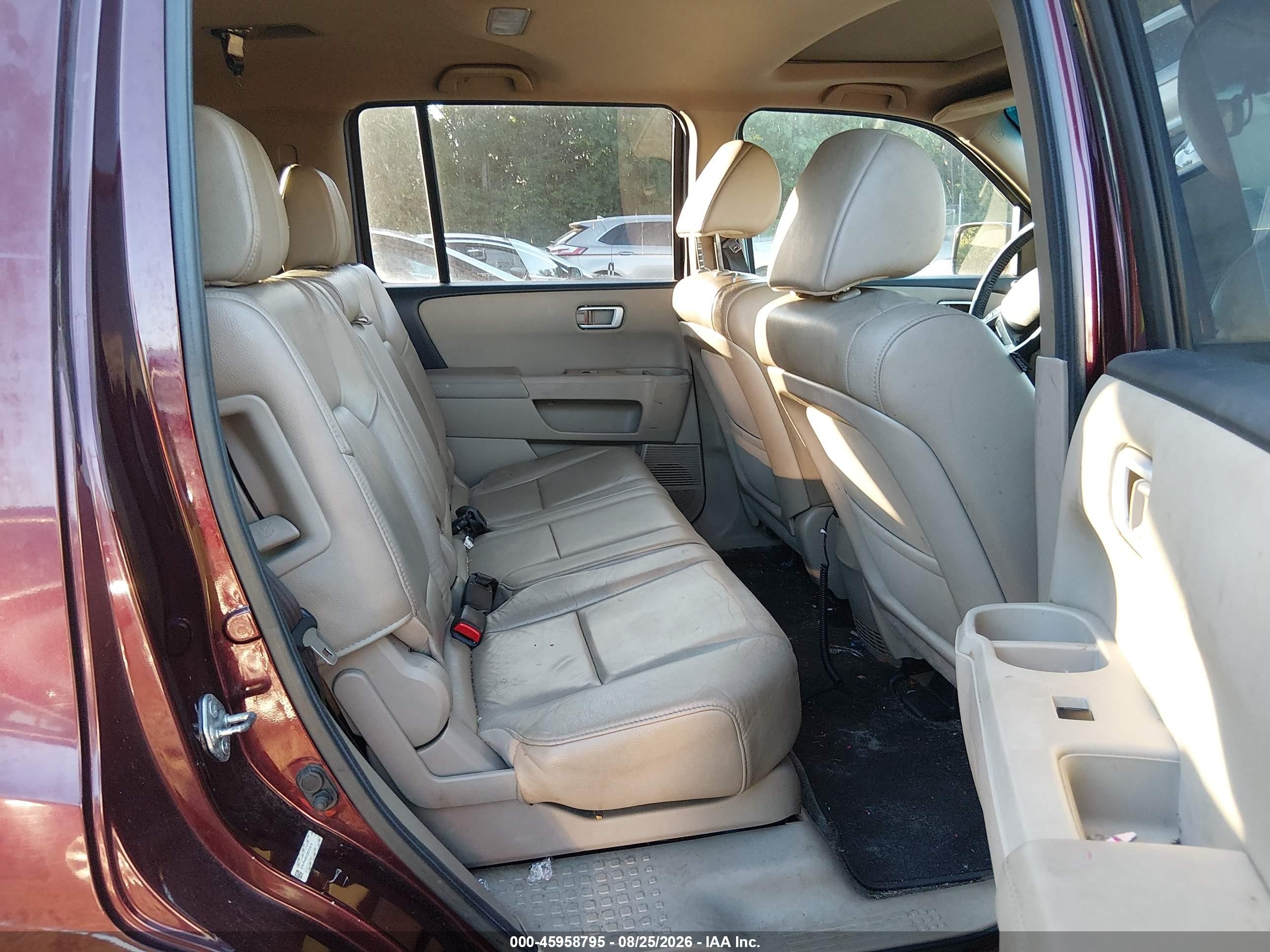 2013 Honda Pilot Ex-l Burgundy vin: 5FNYF4H5XDB013676