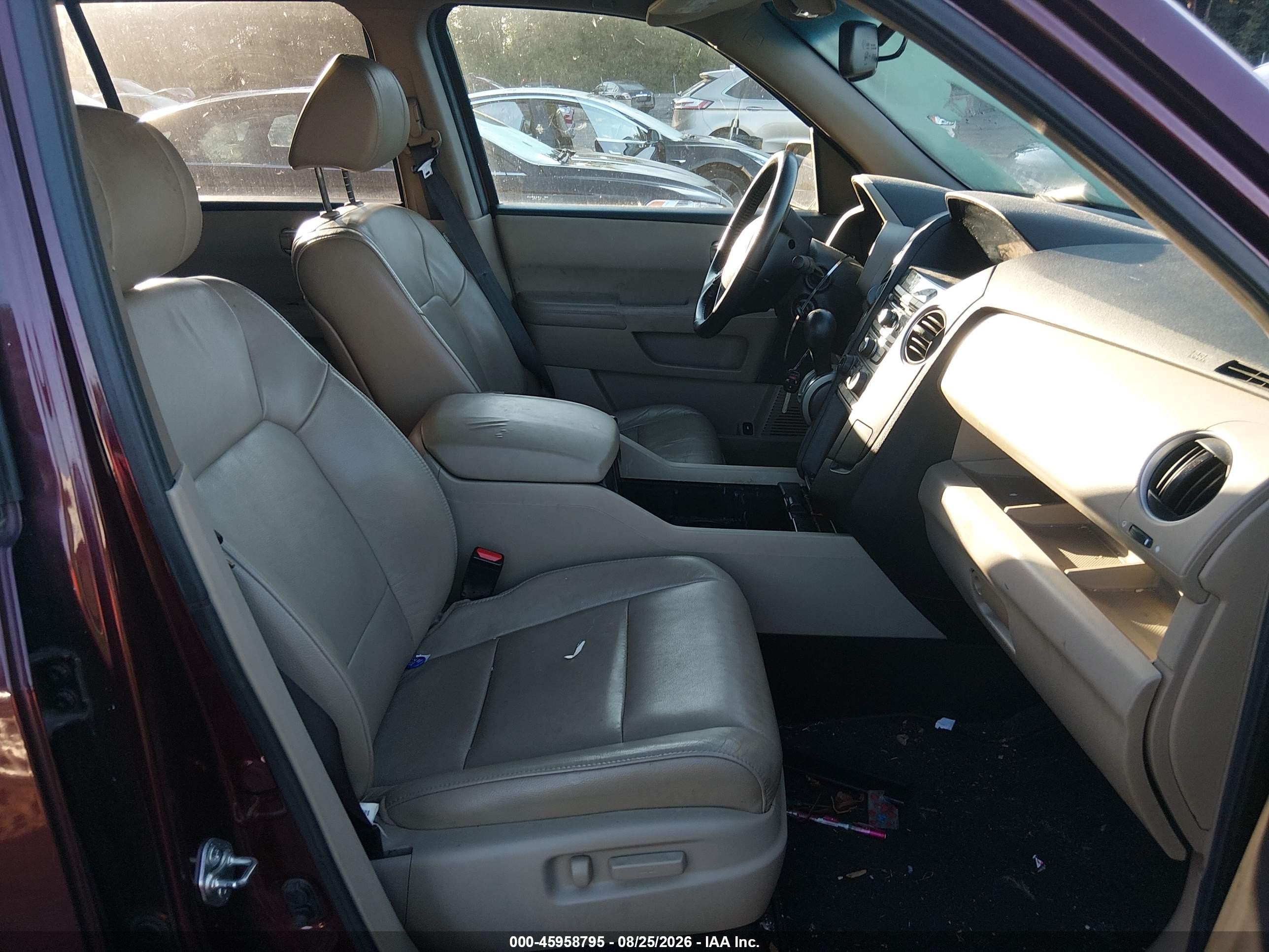 2013 Honda Pilot Ex-l Burgundy vin: 5FNYF4H5XDB013676
