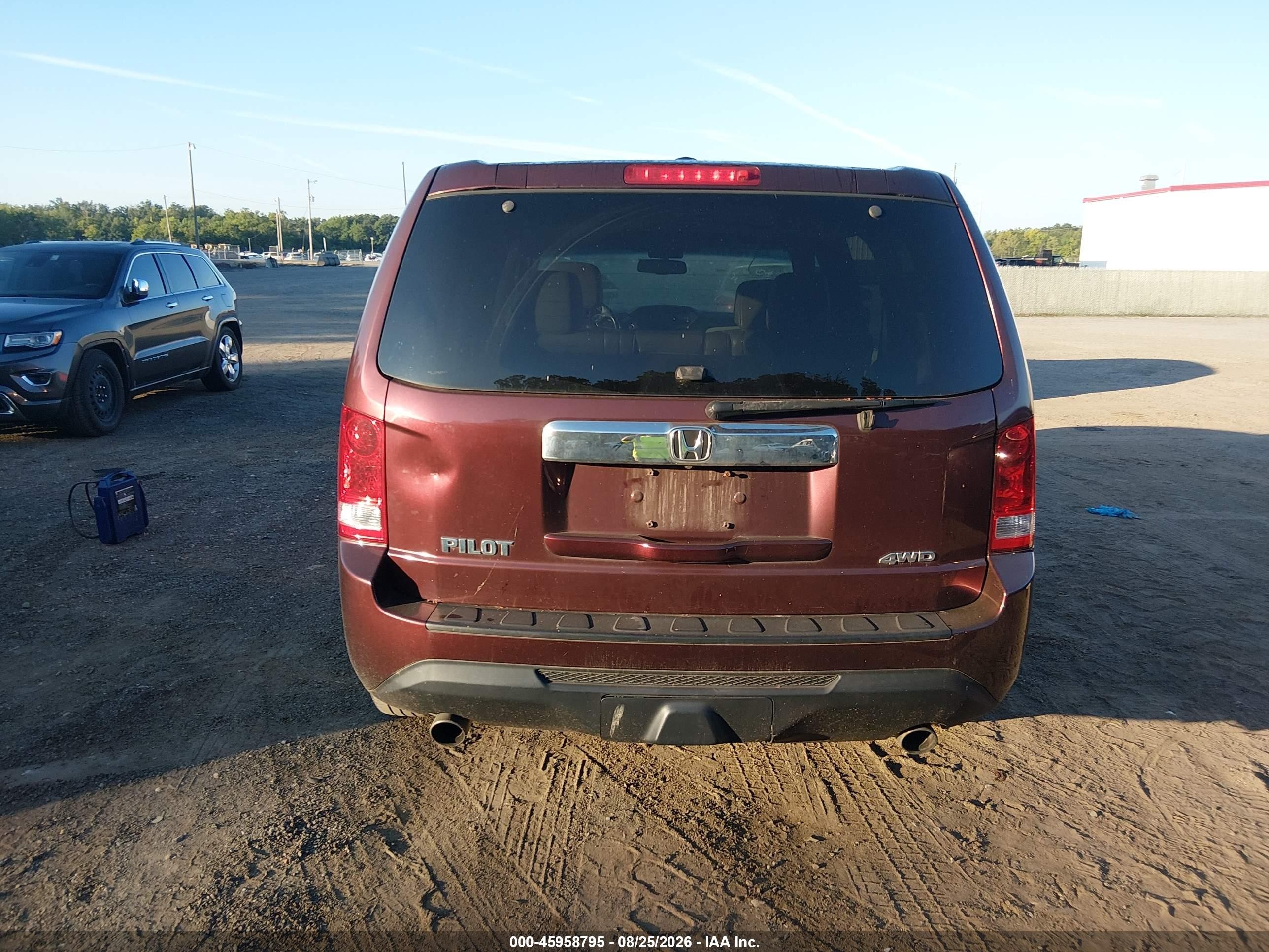 2013 Honda Pilot Ex-l Burgundy vin: 5FNYF4H5XDB013676