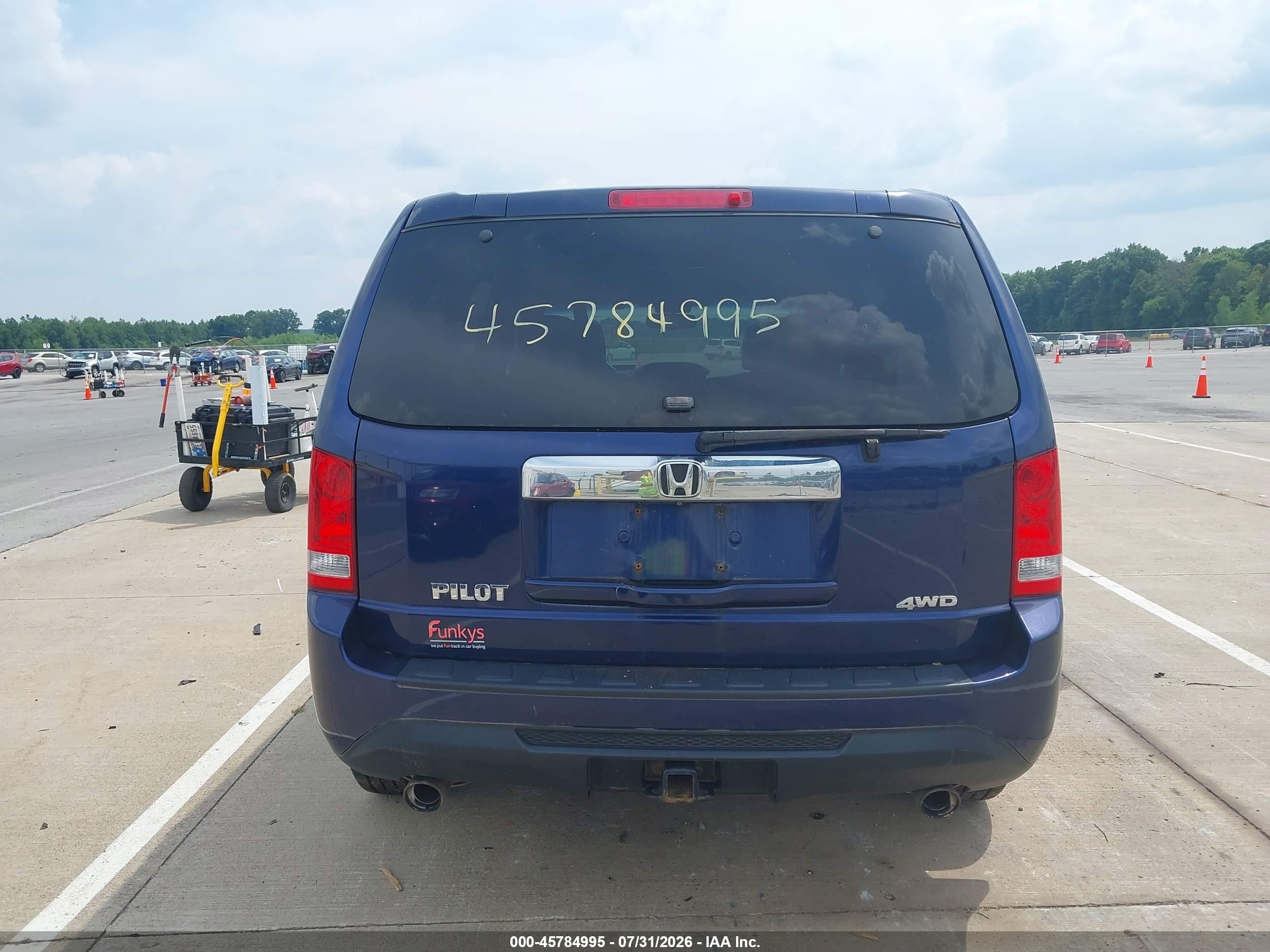 2013 Honda Pilot Ex-l Blue vin: 5FNYF4H5XDB018134