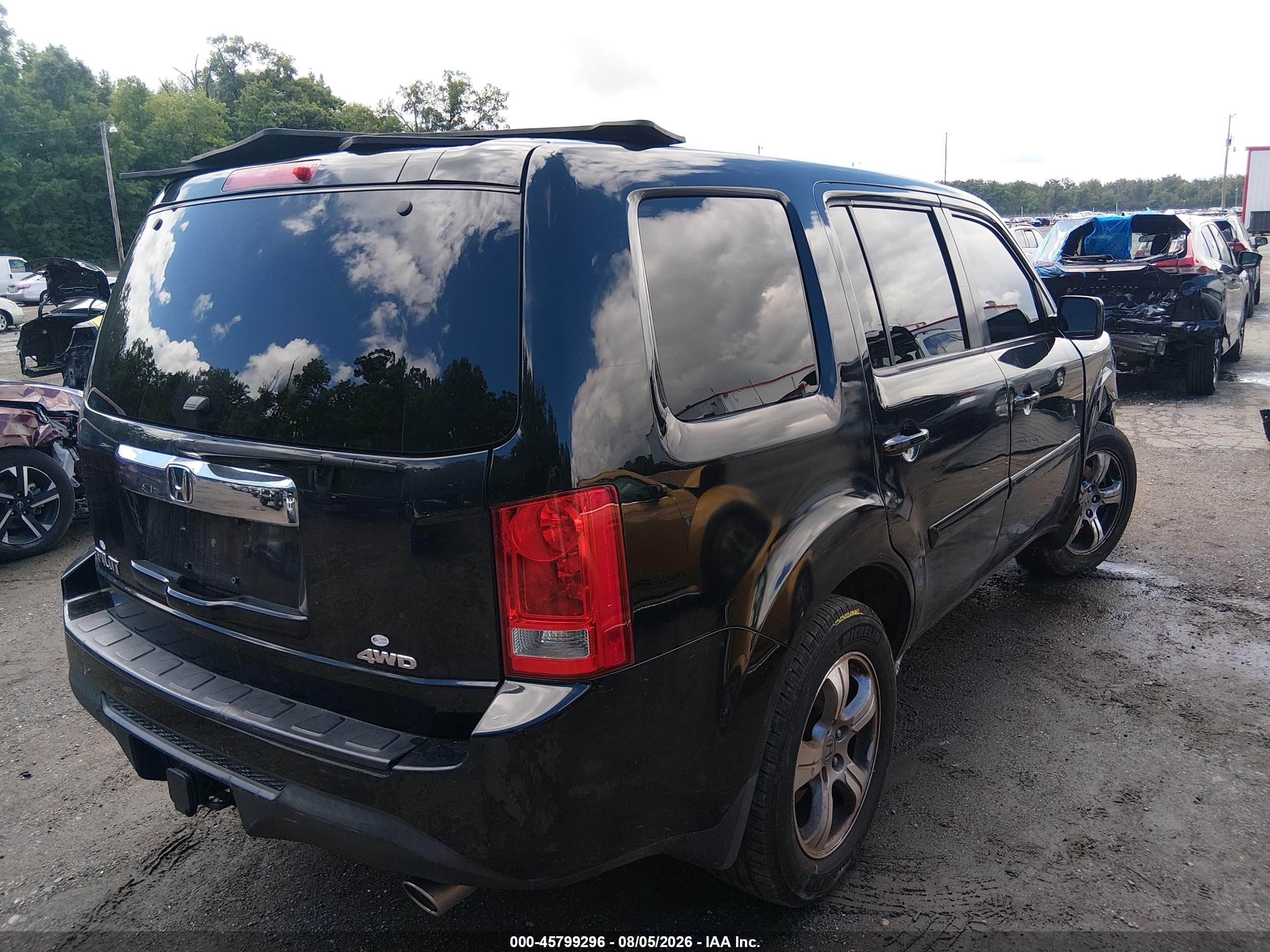 2013 Honda Pilot Ex-l Black vin: 5FNYF4H5XDB021373