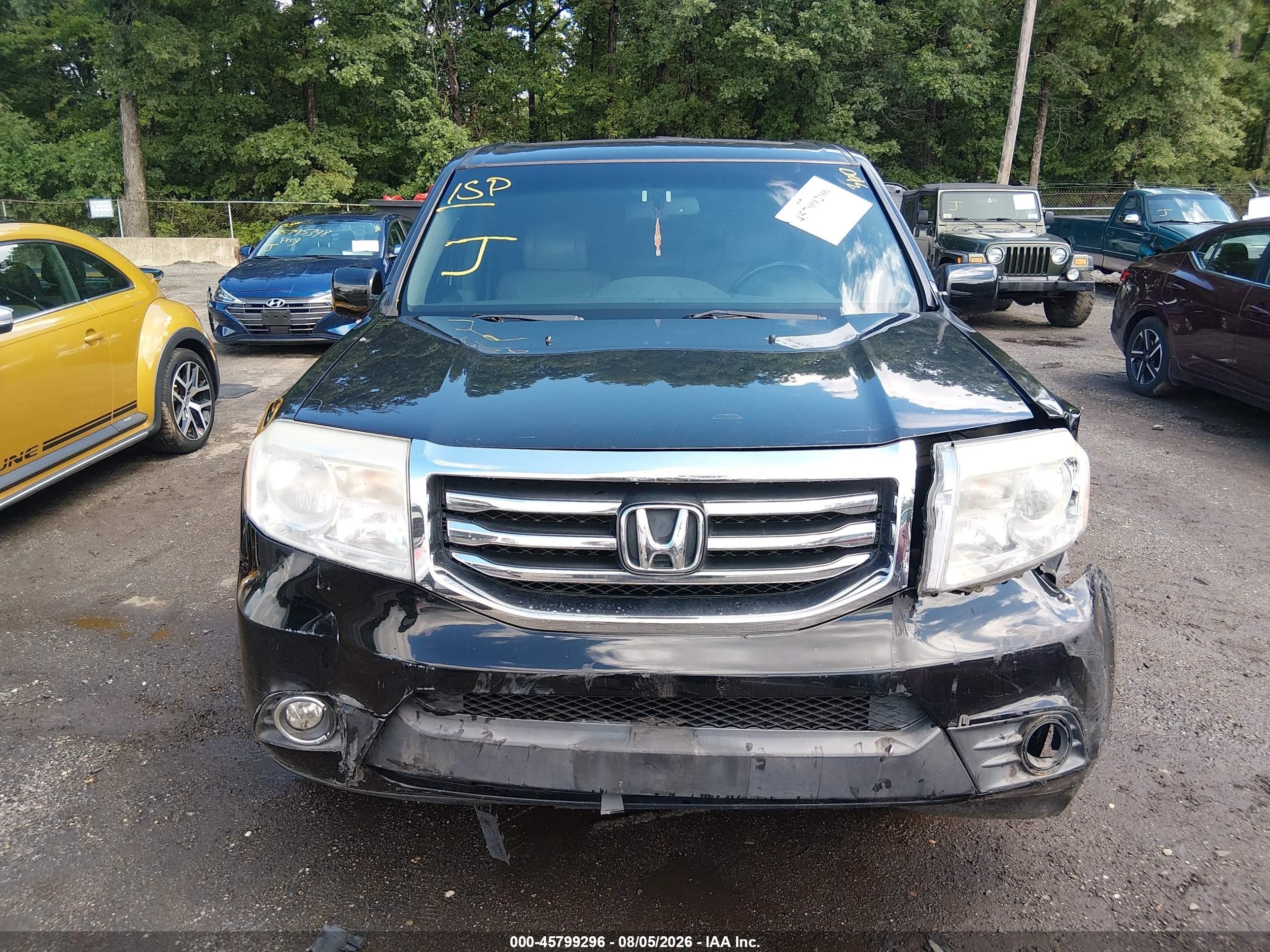 2013 Honda Pilot Ex-l Black vin: 5FNYF4H5XDB021373