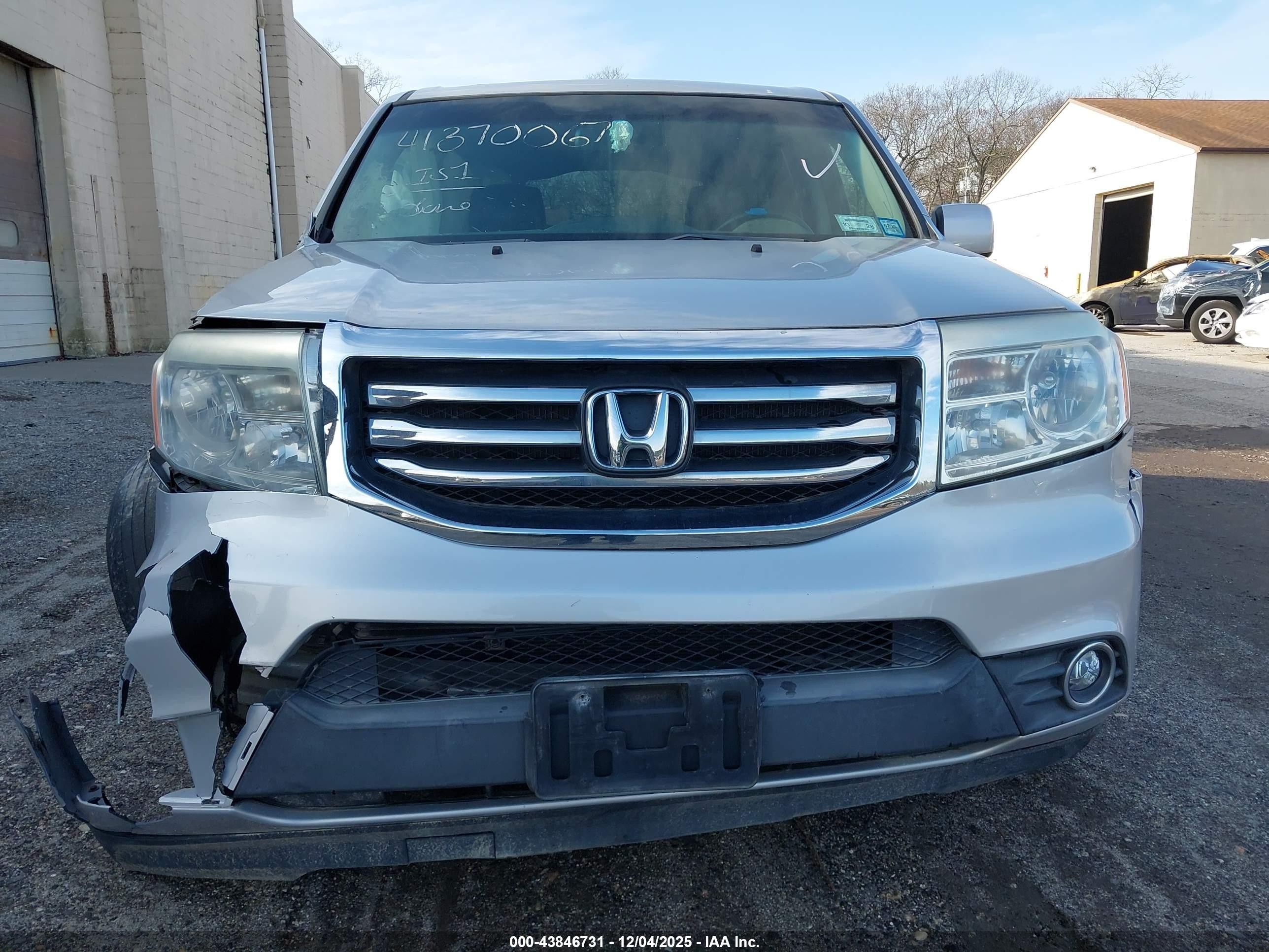 2013 Honda Pilot Ex-l Silver vin: 5FNYF4H5XDB037220